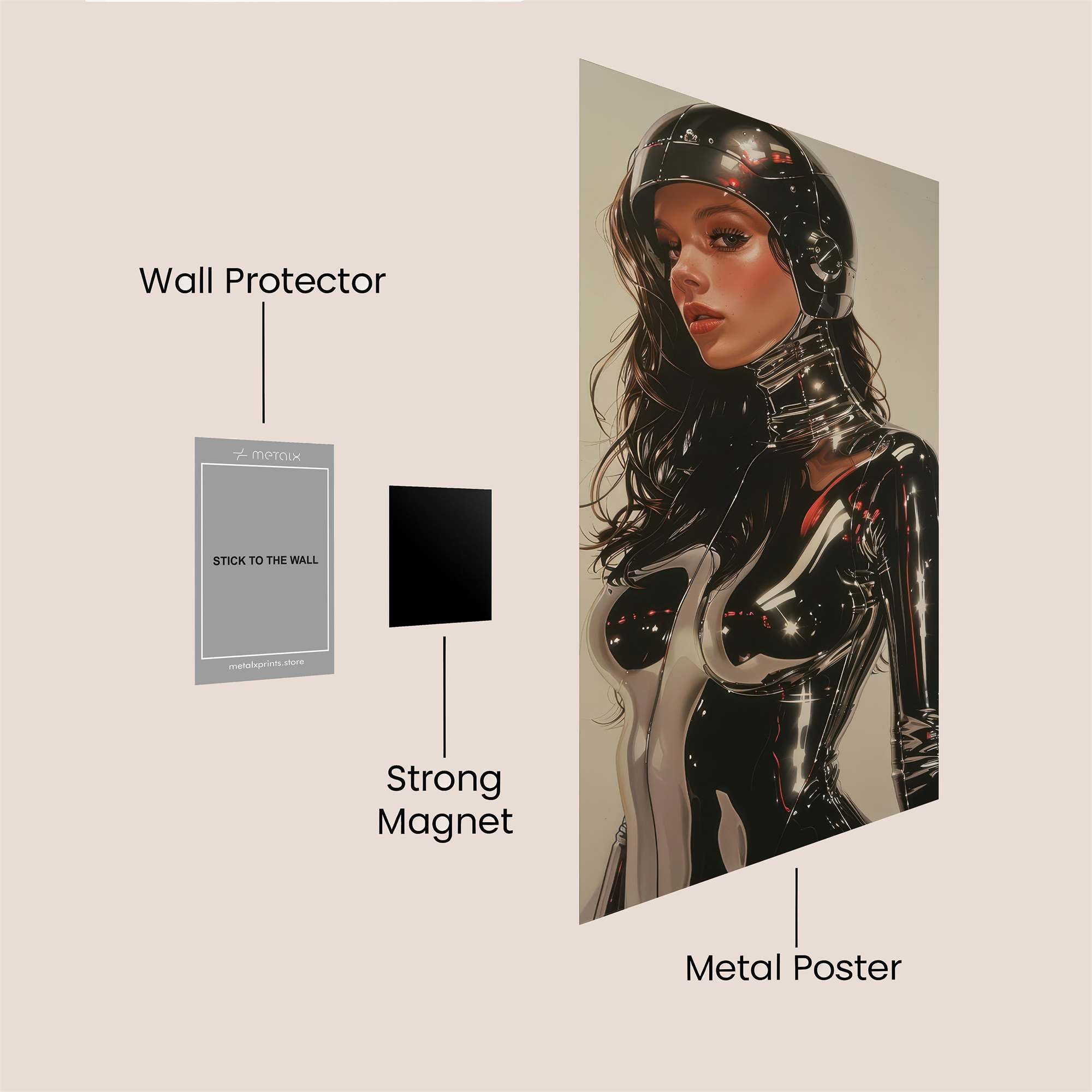 Latex Enigma Safe Wall Magnetic / M