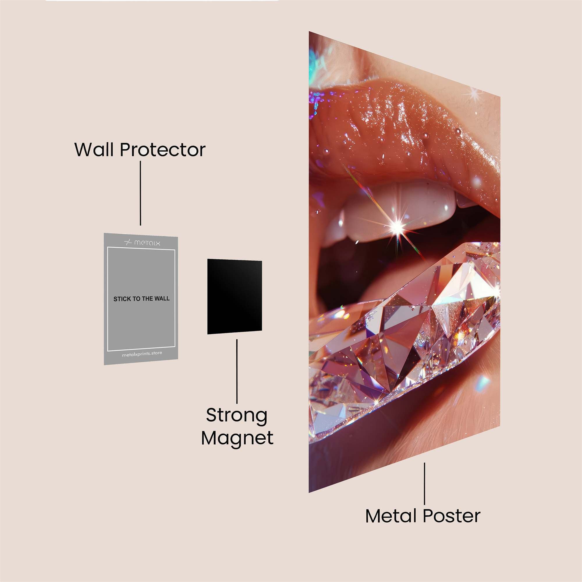 DiamondGleam Safe Wall Magnetic / M