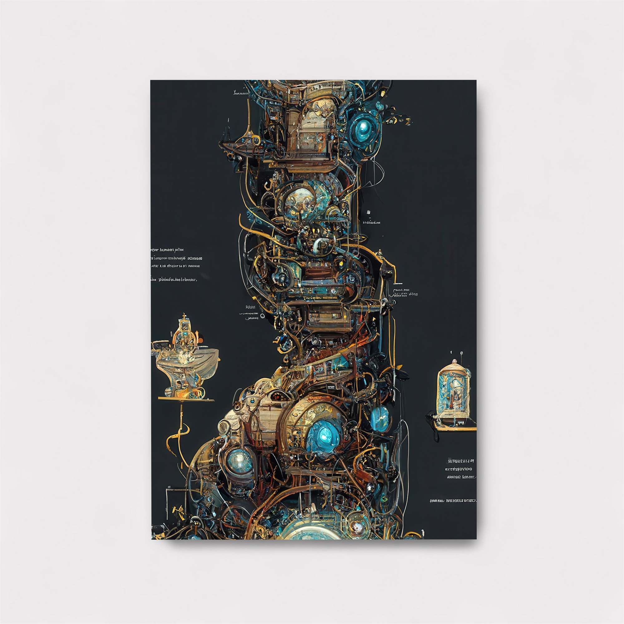 Steampunk Whimsy Safe Wall Magnetic / M