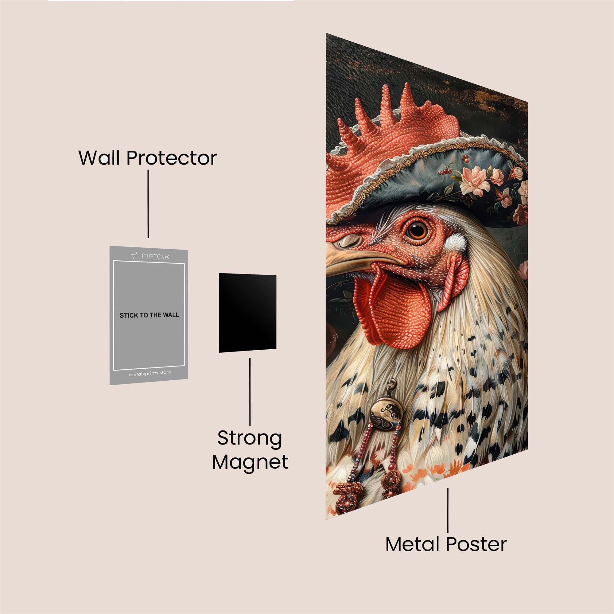 Regal Rooster Safe Wall Magnetic / M
