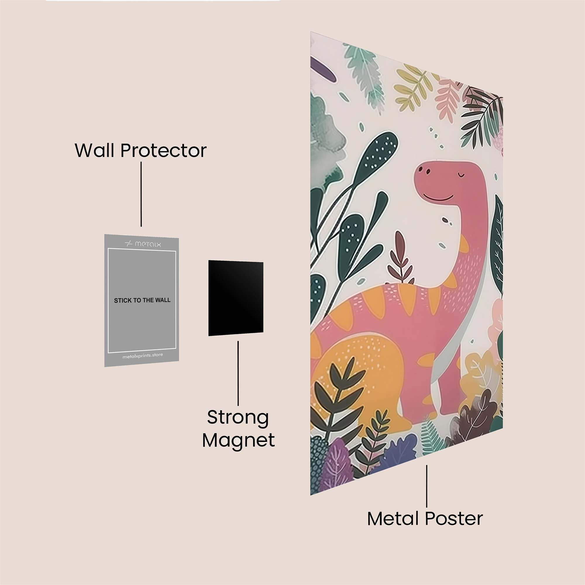 Dino Delight Safe Wall Magnetic / M