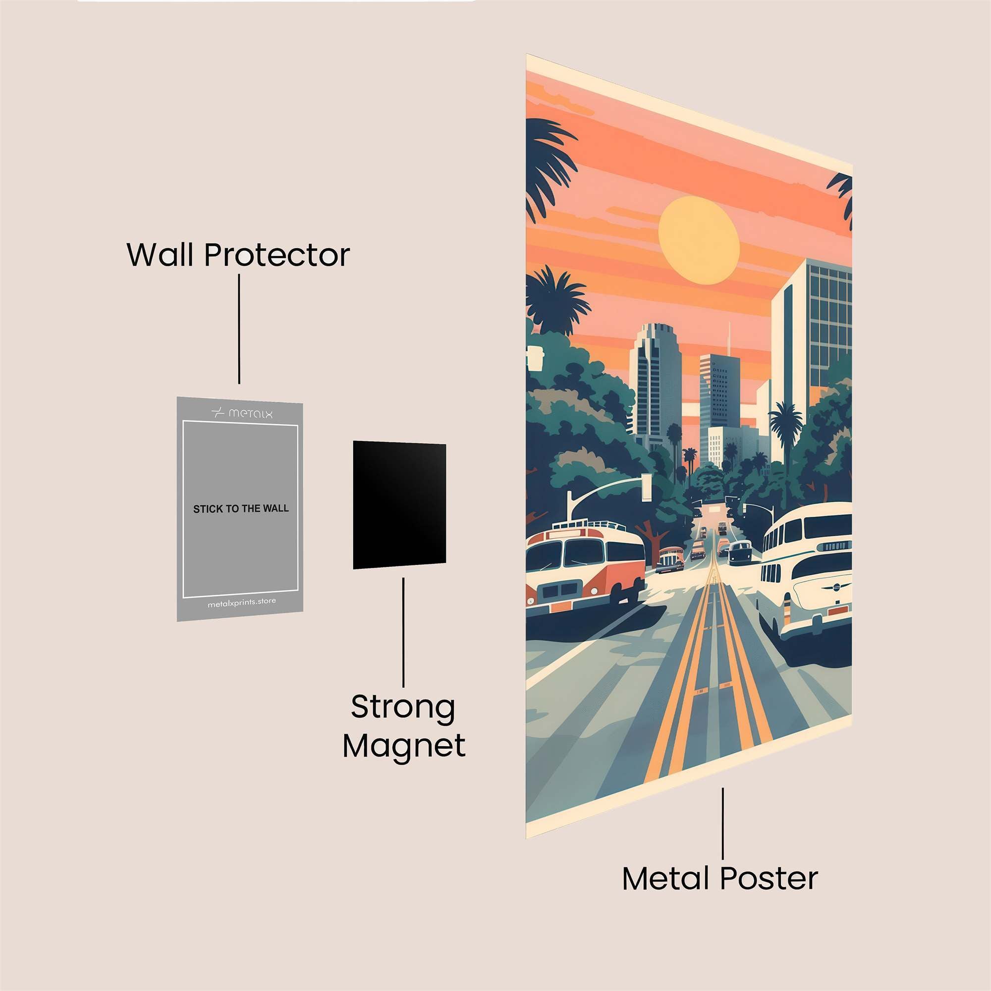 Sunset Serenity Safe Wall Magnetic / M