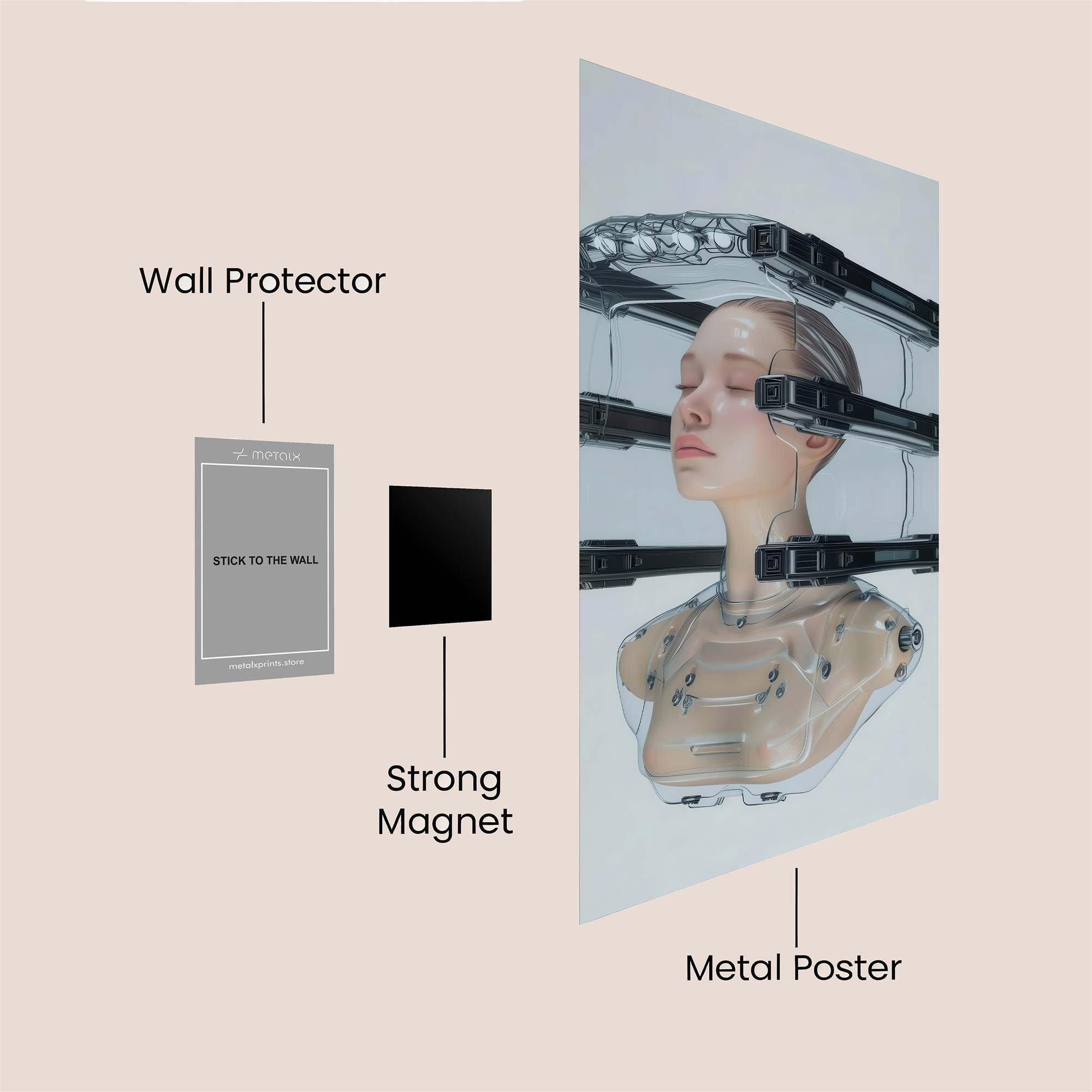 Cyber Serenity Safe Wall Magnetic / M