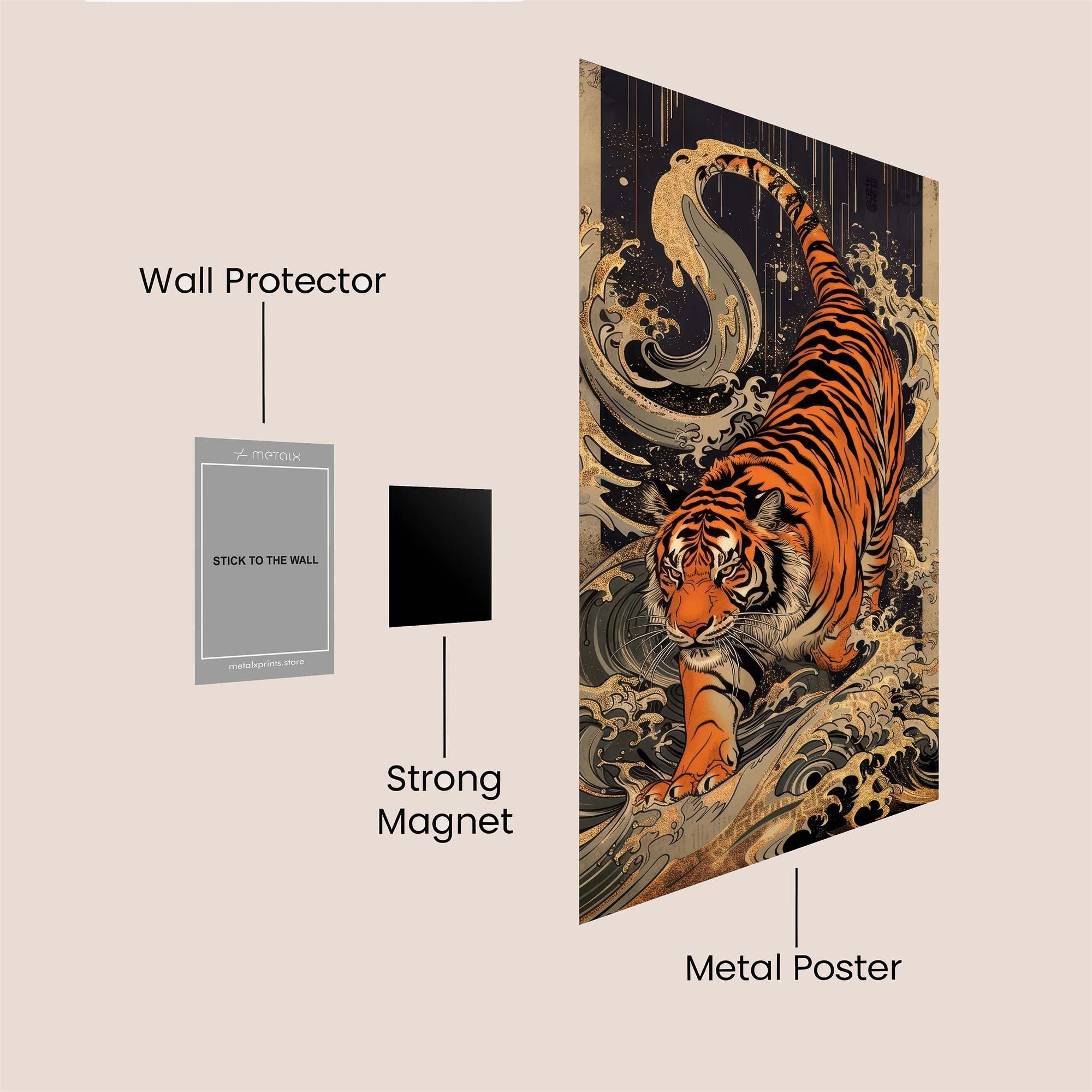 Tiger Surge Safe Wall Magnetic / M
