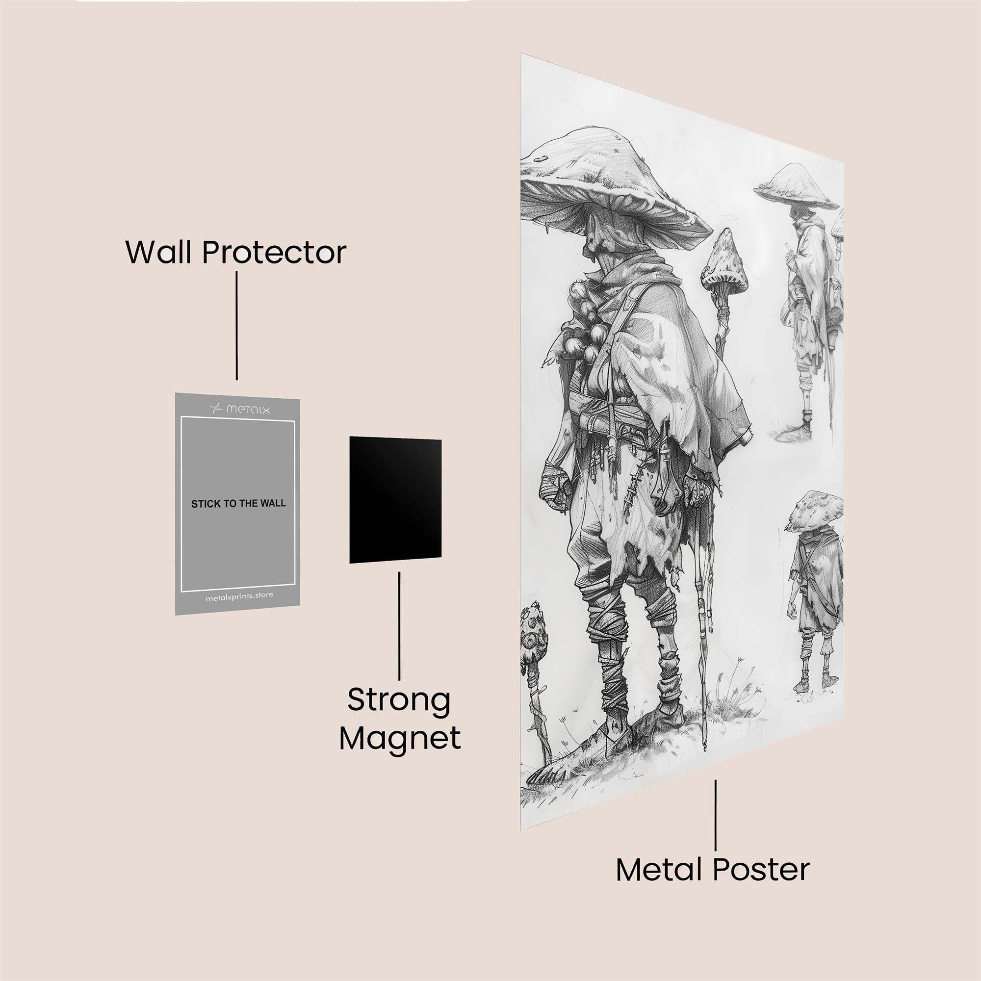 Mushroom Nomad Safe Wall Magnetic / M