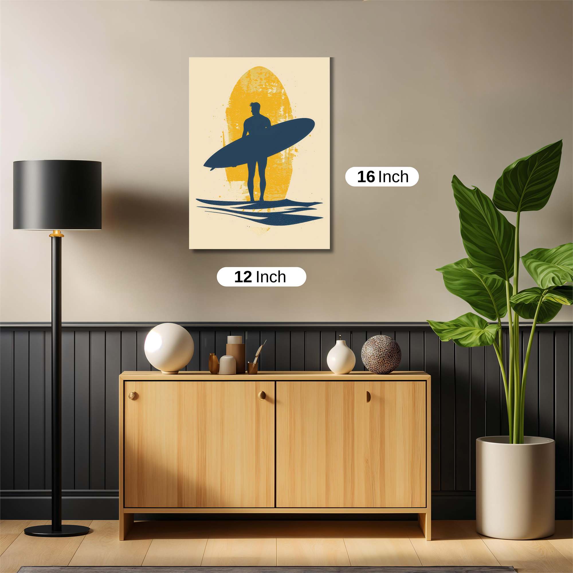 Sunset Surfer Safe Wall Magnetic / M
