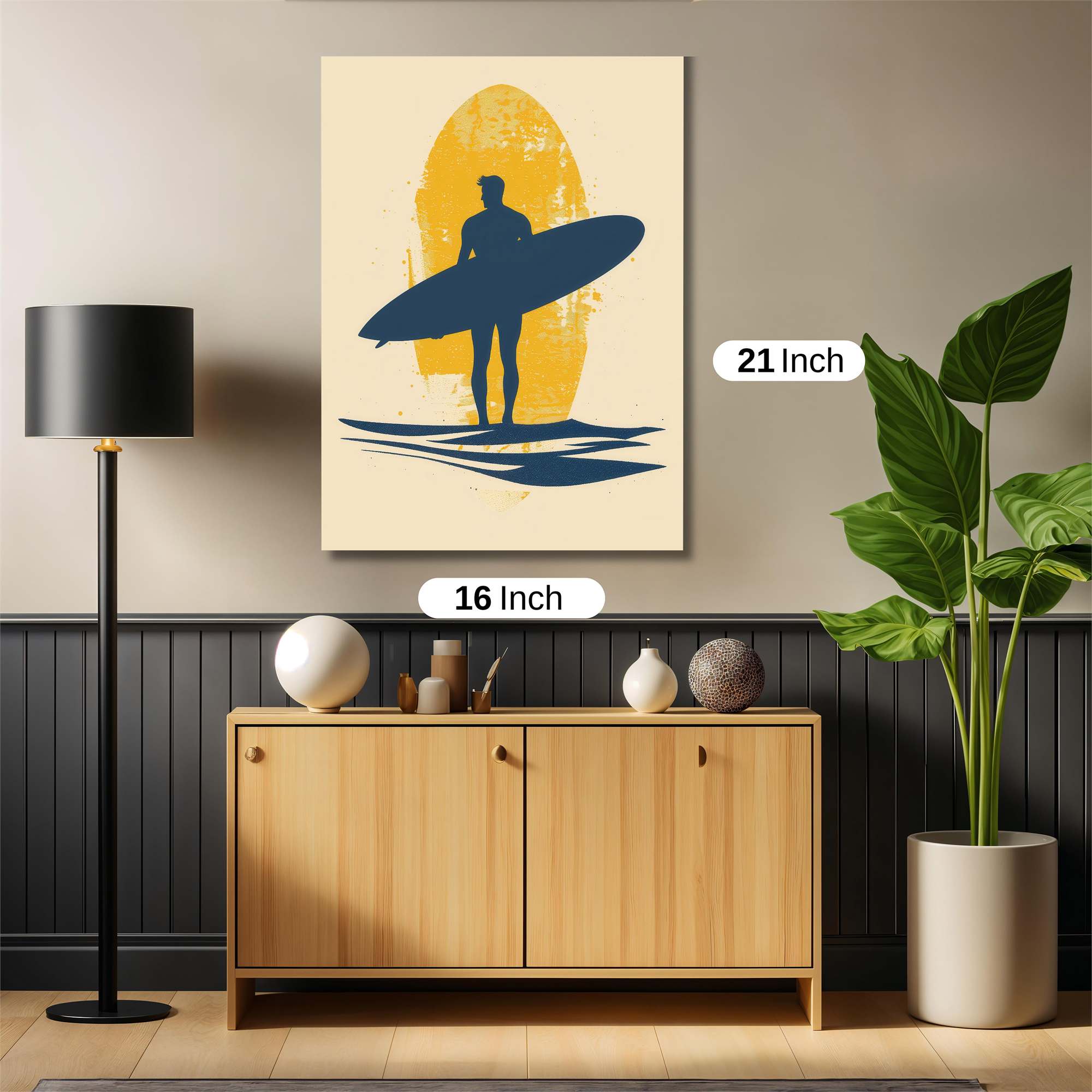 Sunset Surfer Safe Wall Magnetic / M