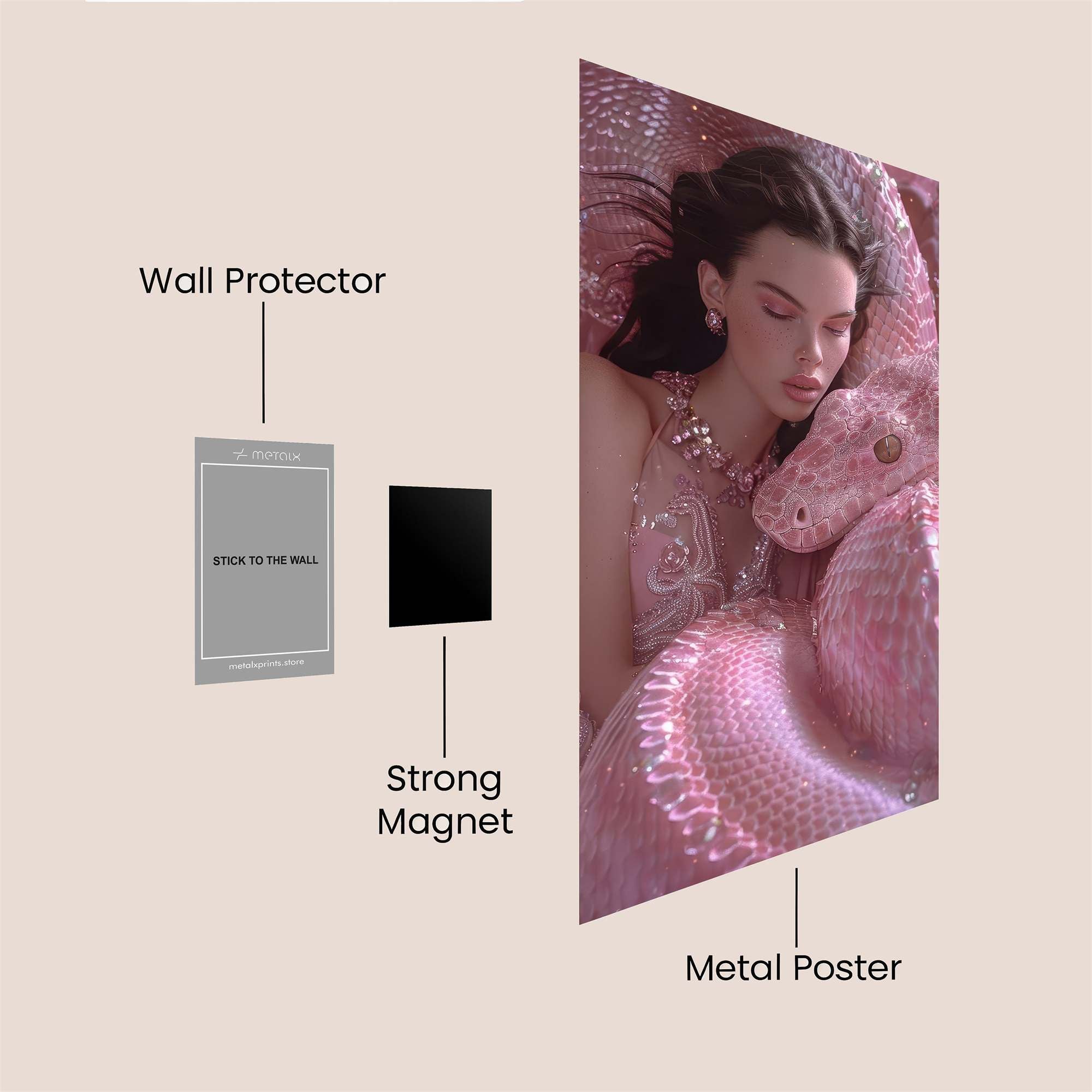 Serpentine Serenity Safe Wall Magnetic / M
