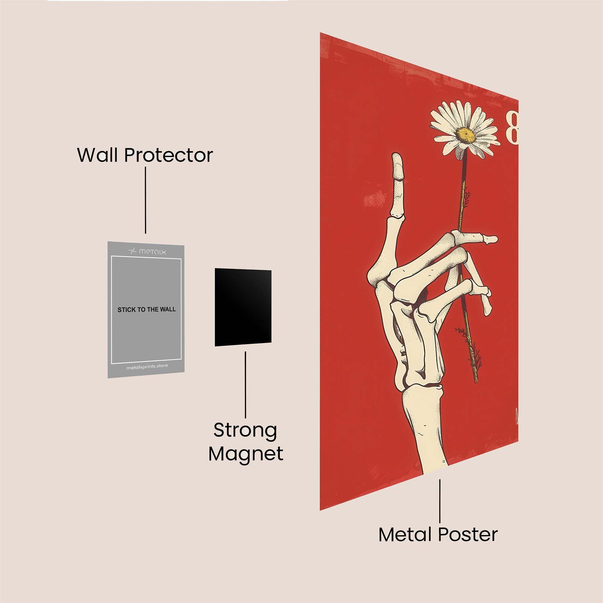 Skeleton Serenity Safe Wall Magnetic / M