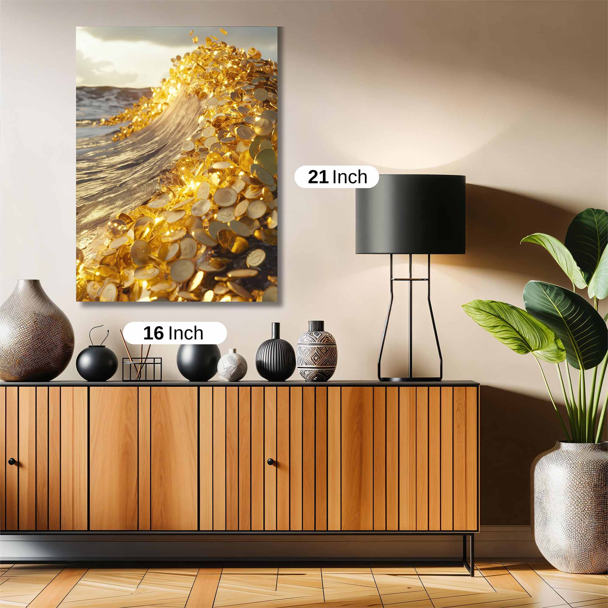 Gold Wave Safe Wall Magnetic / M