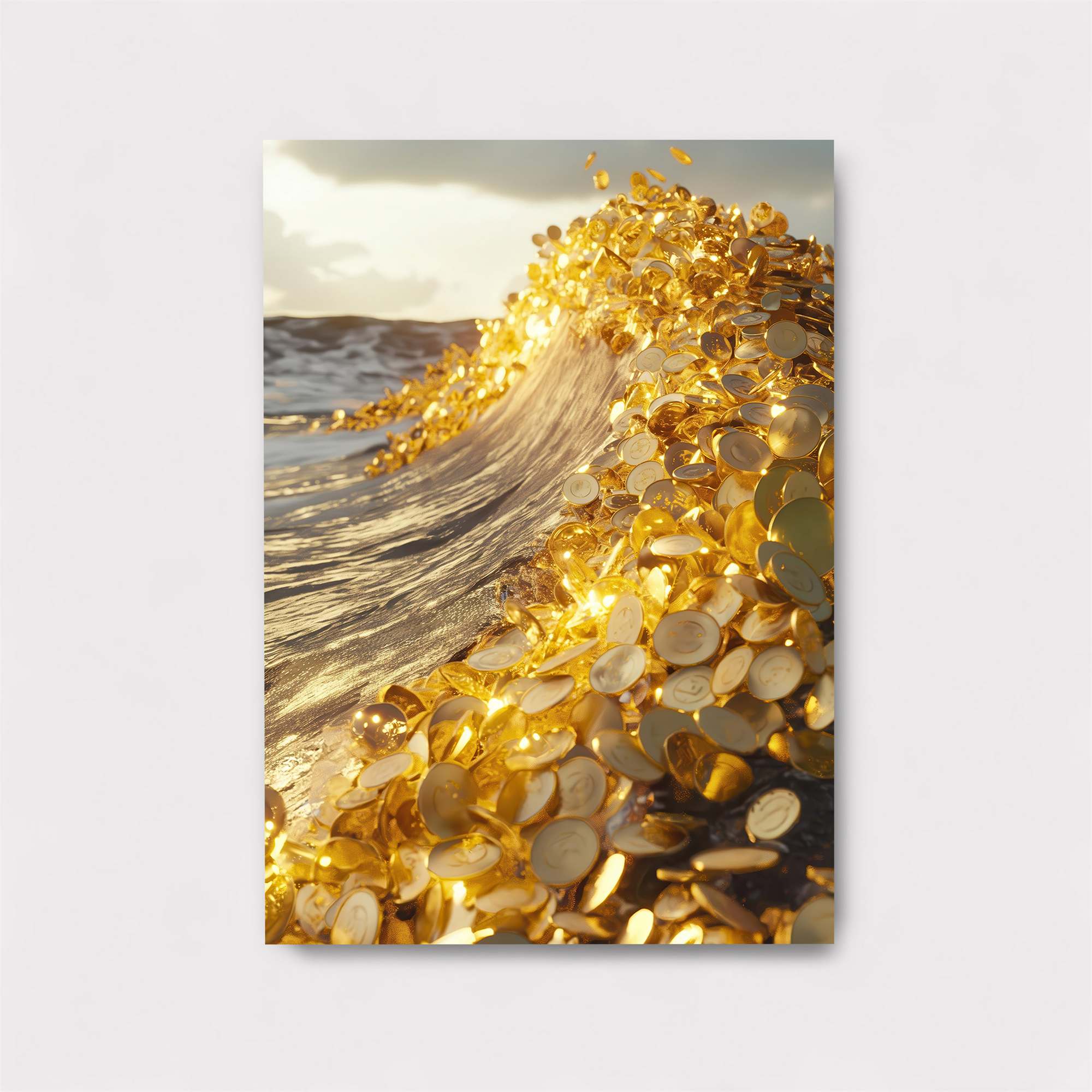 Gold Wave Safe Wall Magnetic / M