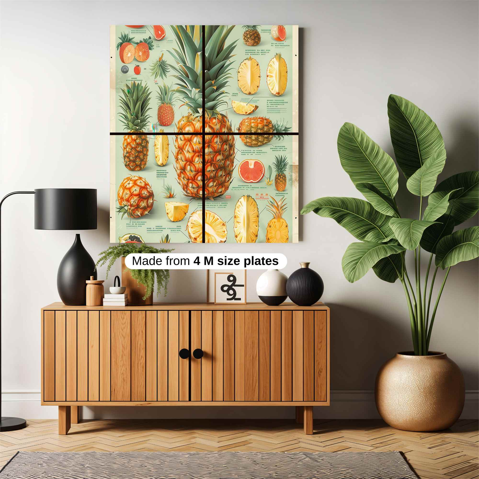 Pineapple Parade Safe Wall Magnetic / M
