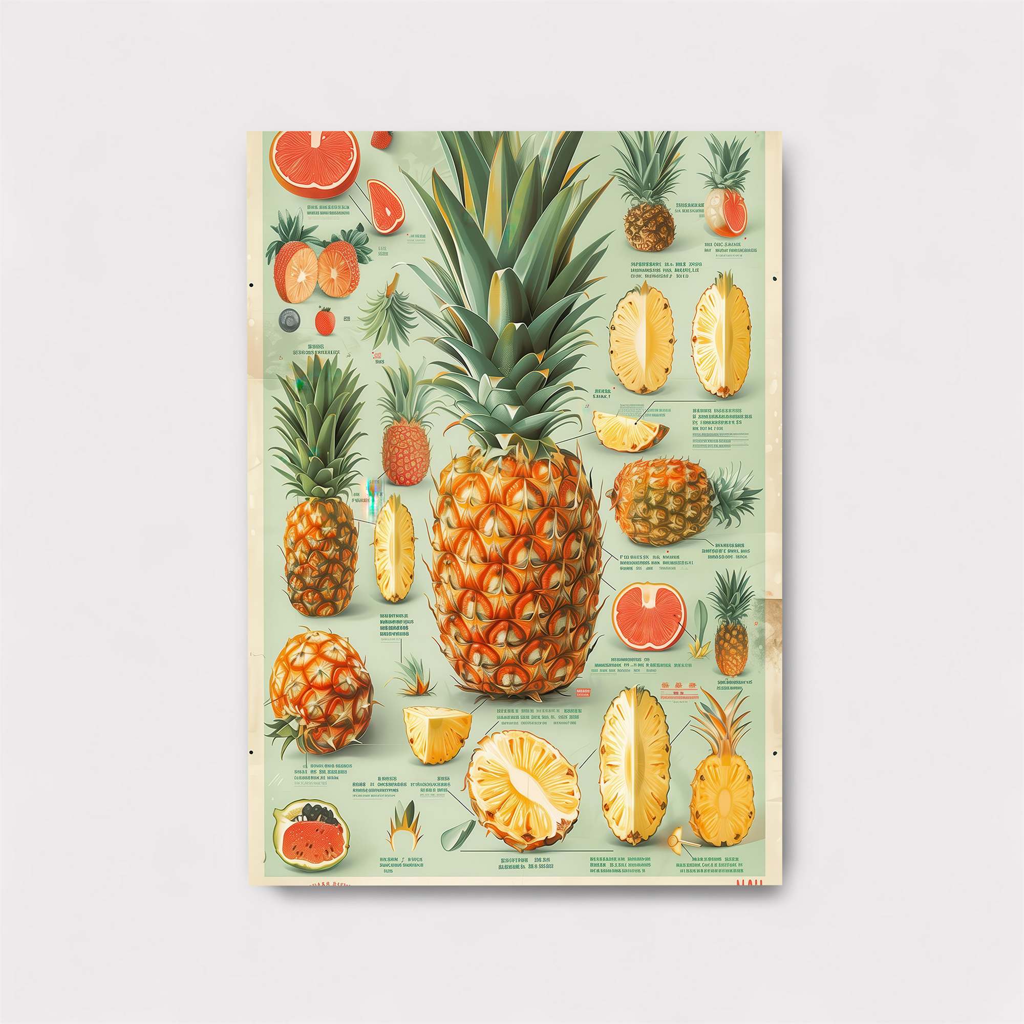 Pineapple Parade Safe Wall Magnetic / M