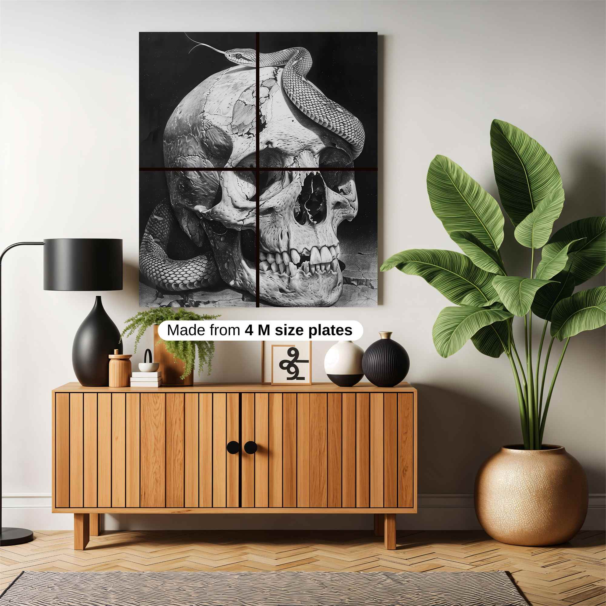 Skull Serpentine Safe Wall Magnetic / M