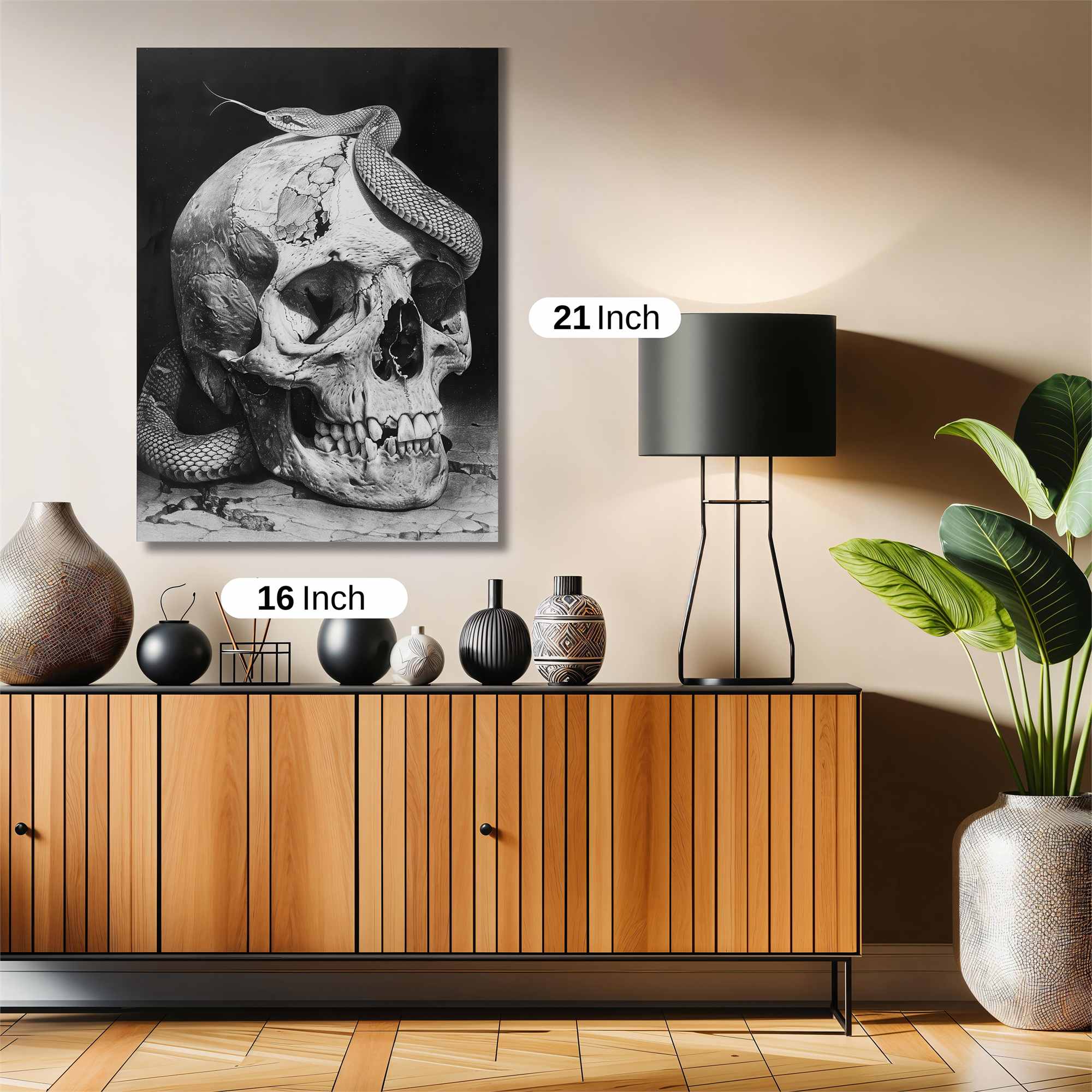 Skull Serpentine Safe Wall Magnetic / M