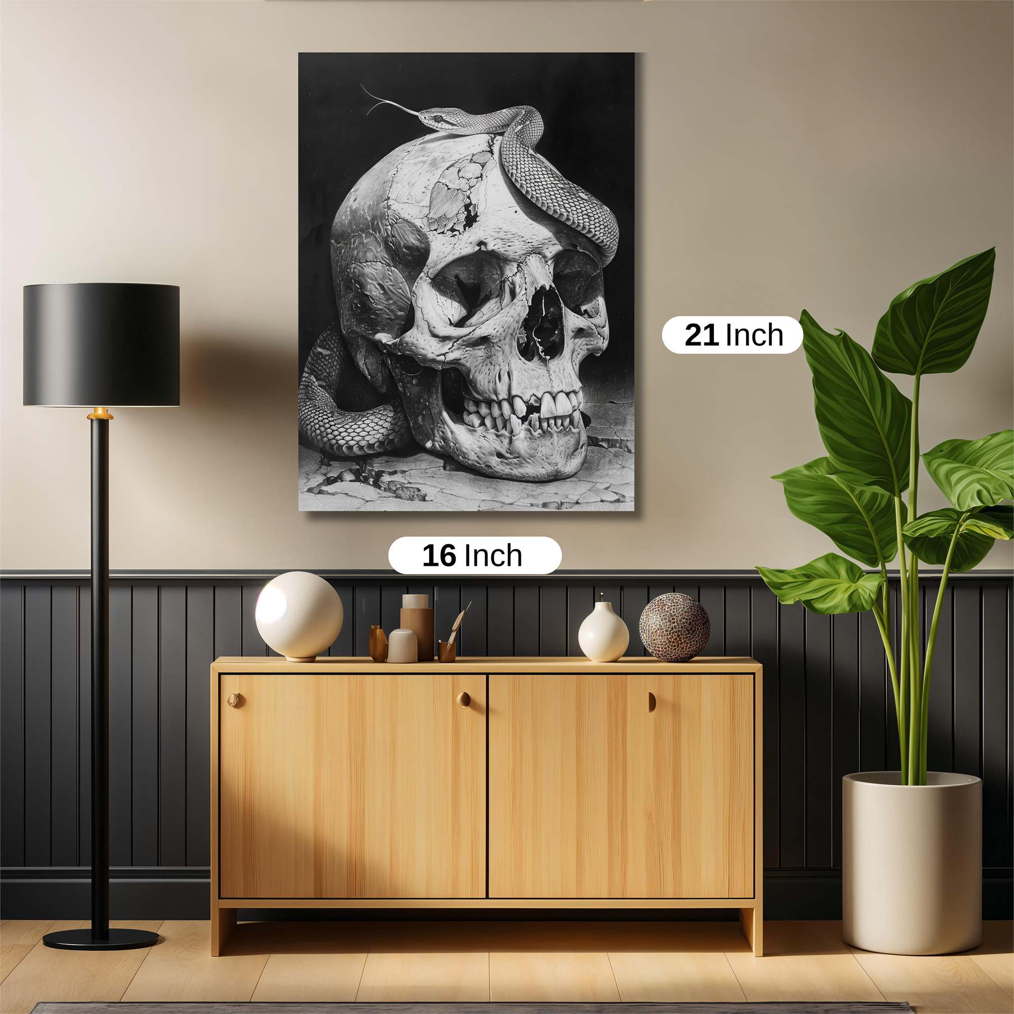 Skull Serpentine Safe Wall Magnetic / M