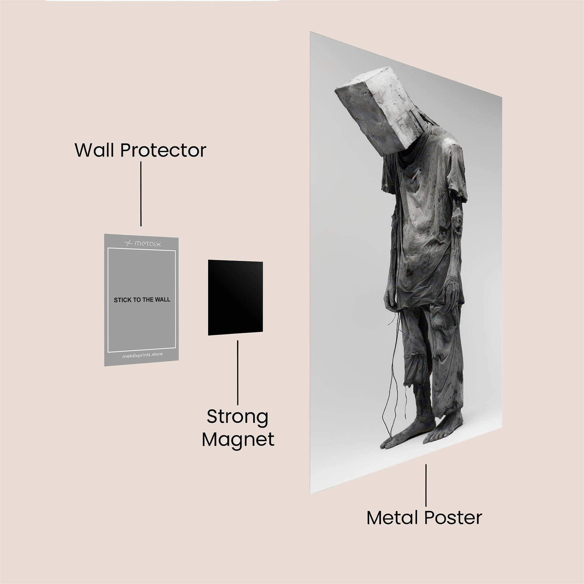 Cube Despair Safe Wall Magnetic / M