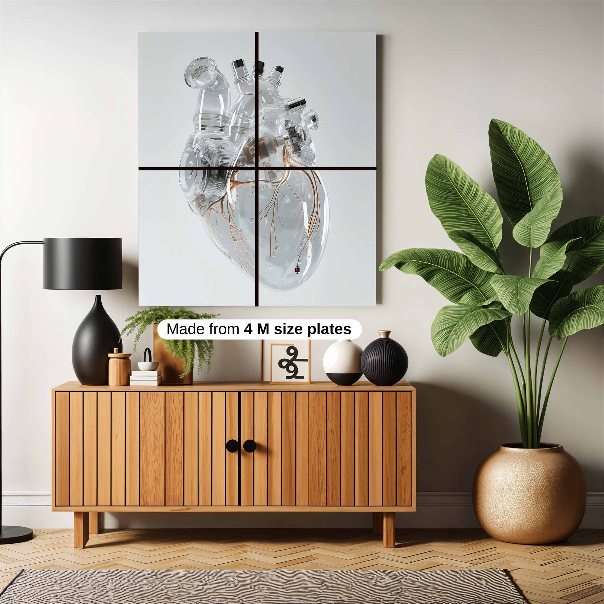 Heart Transparent Safe Wall Magnetic / M