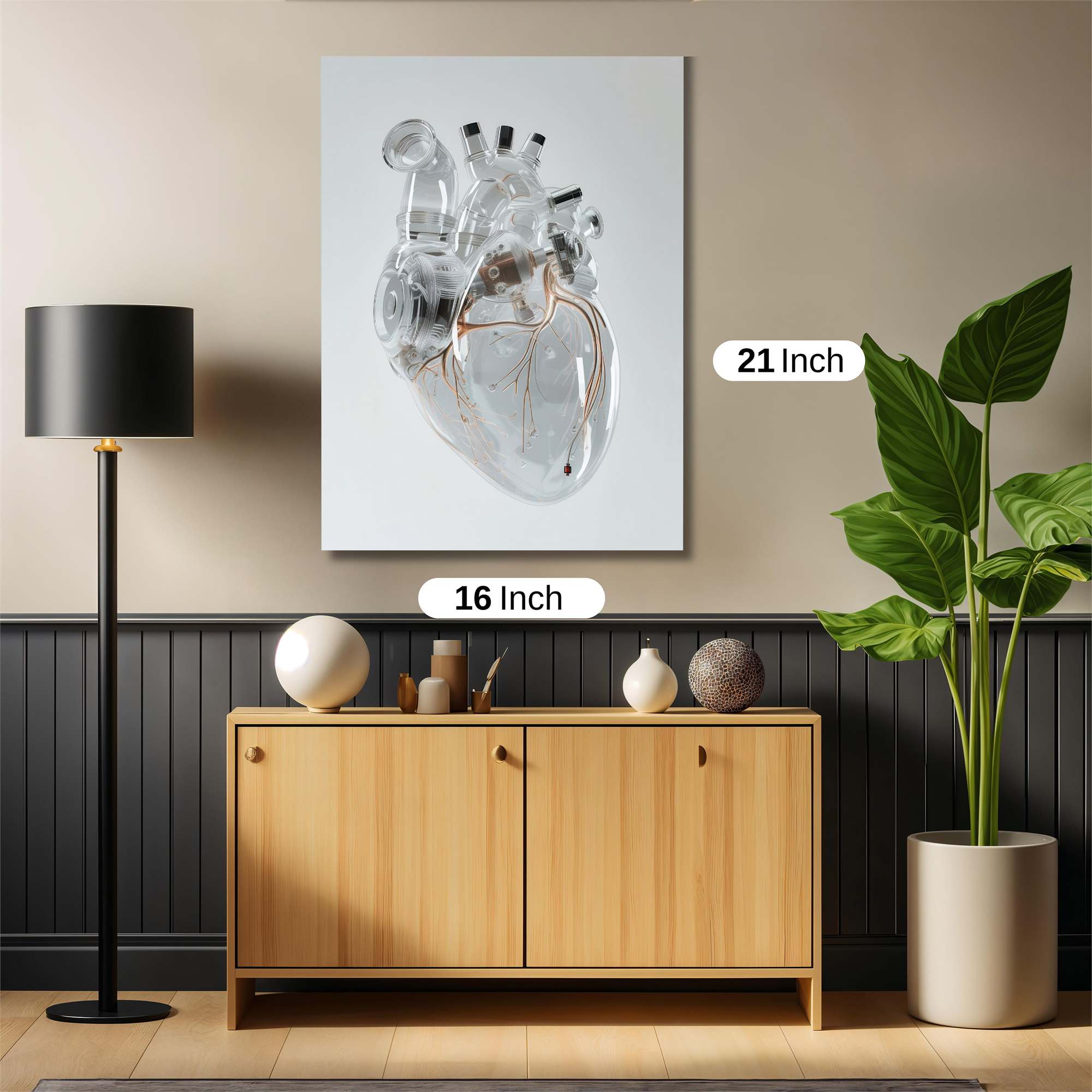 Heart Transparent Safe Wall Magnetic / M