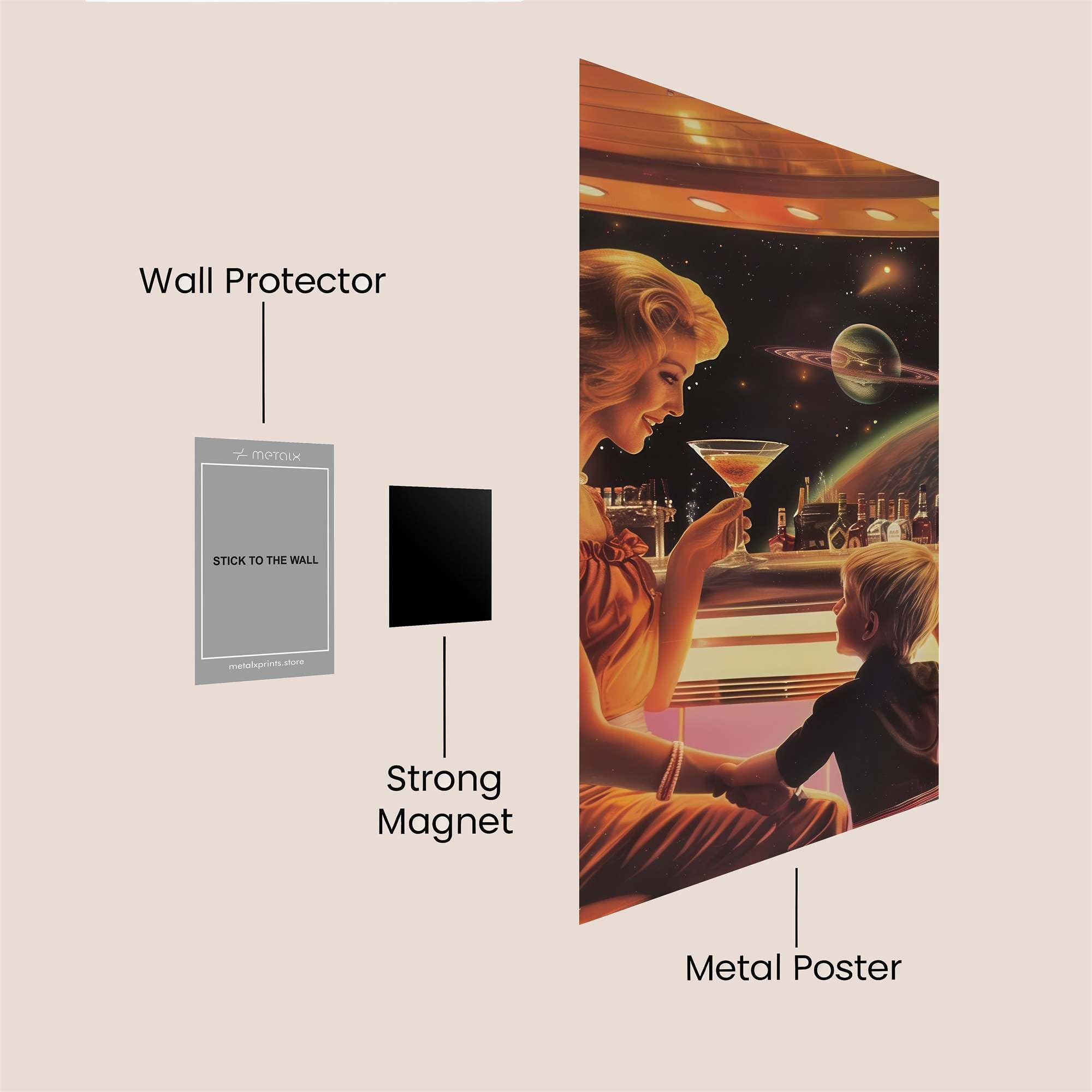 Galactic Glamour Safe Wall Magnetic / M