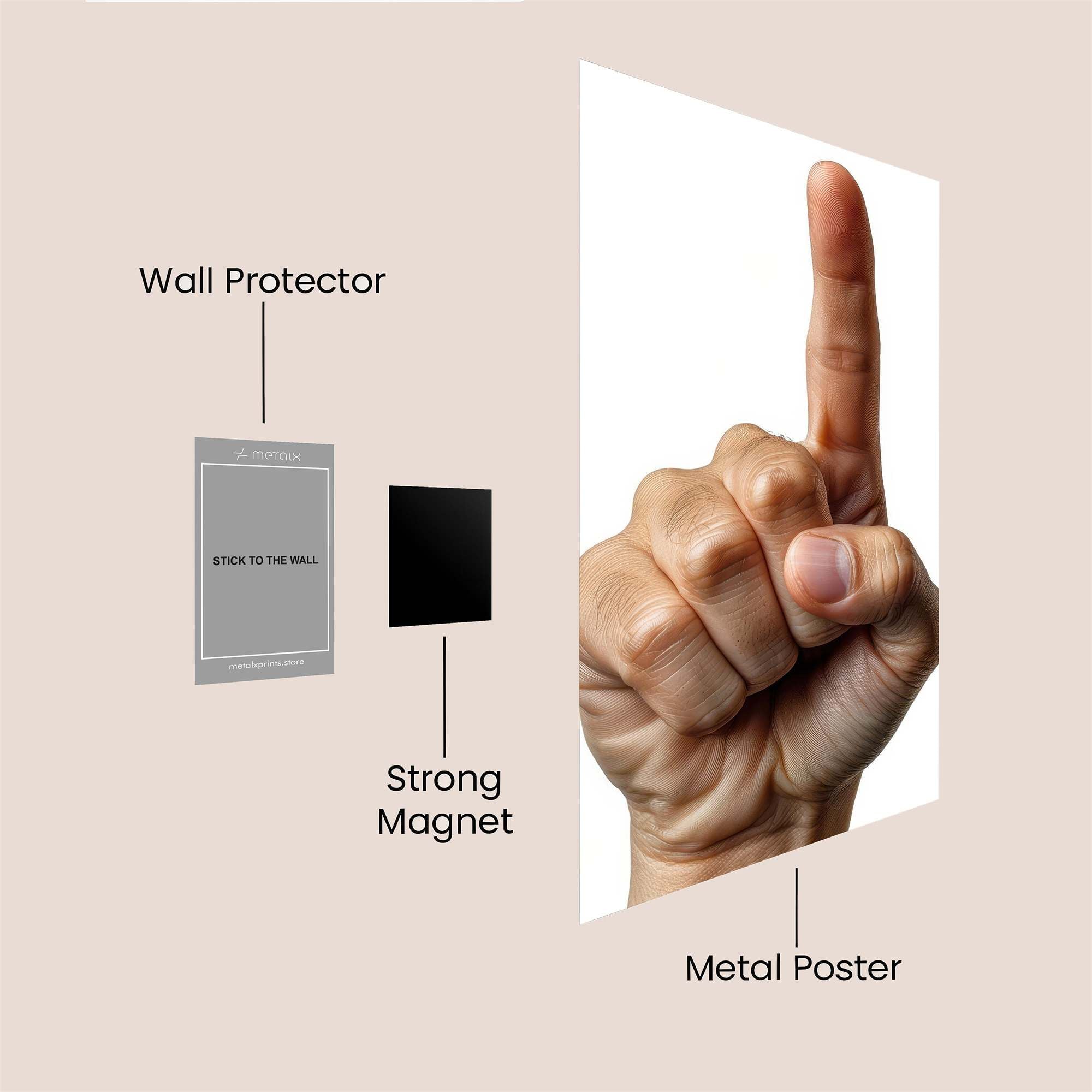 Finger Alert Safe Wall Magnetic / M
