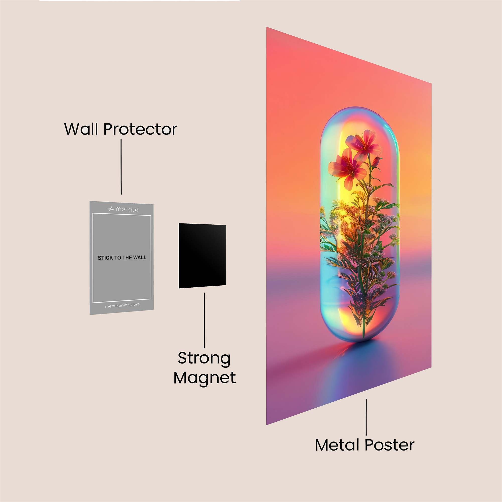 Flower Dream Safe Wall Magnetic / M