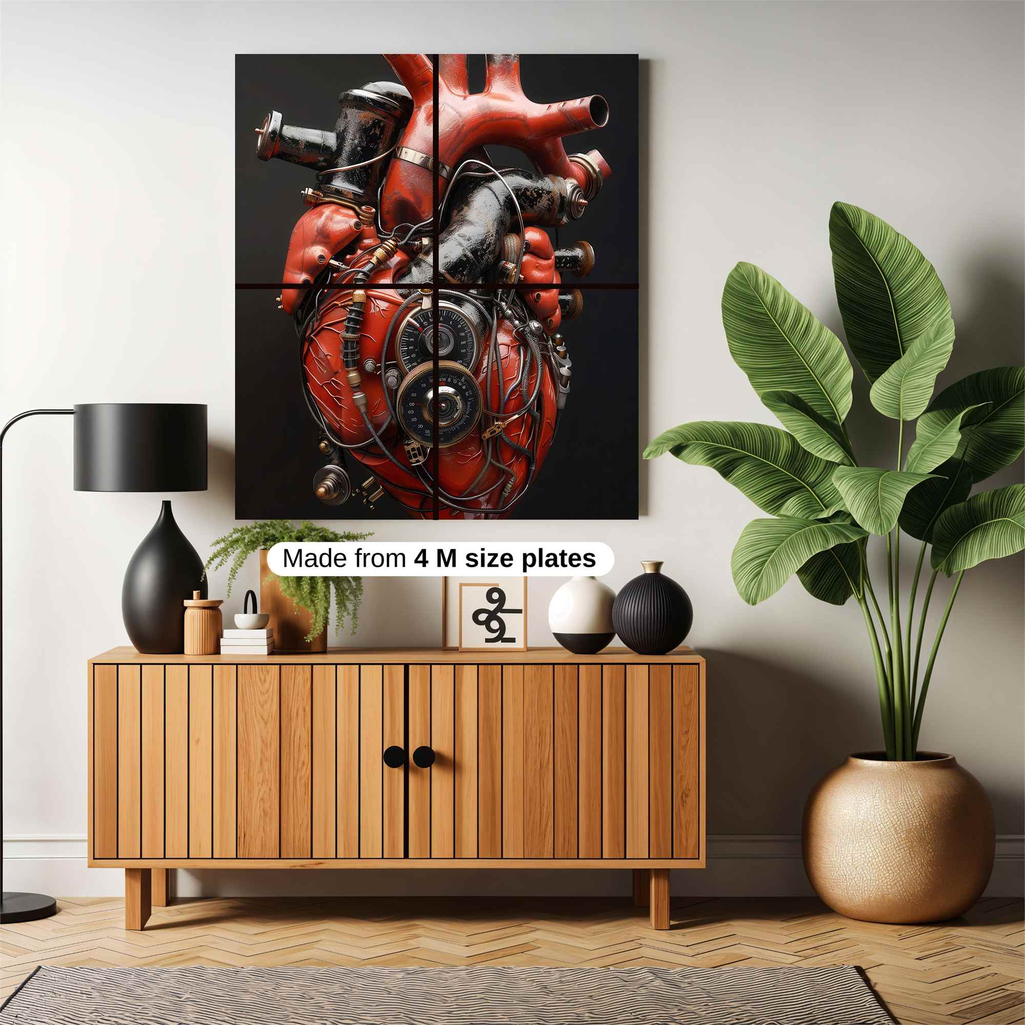Steampunk Heart Safe Wall Magnetic / M