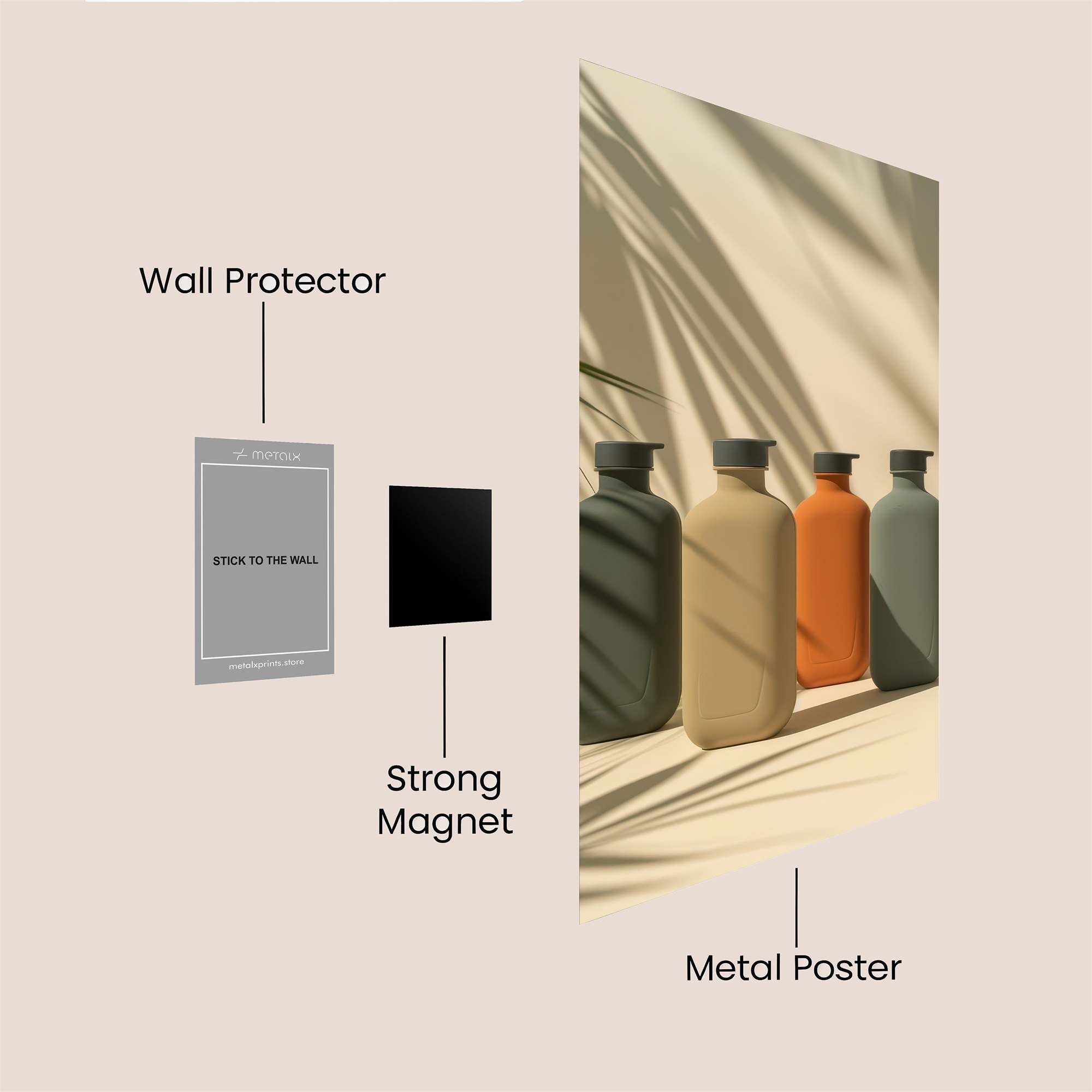 Bottles Tranquil Safe Wall Magnetic / M