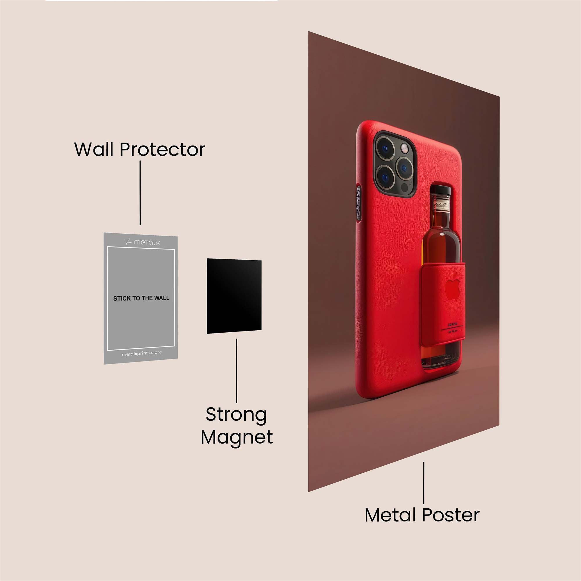 Flask Fusion Safe Wall Magnetic / M