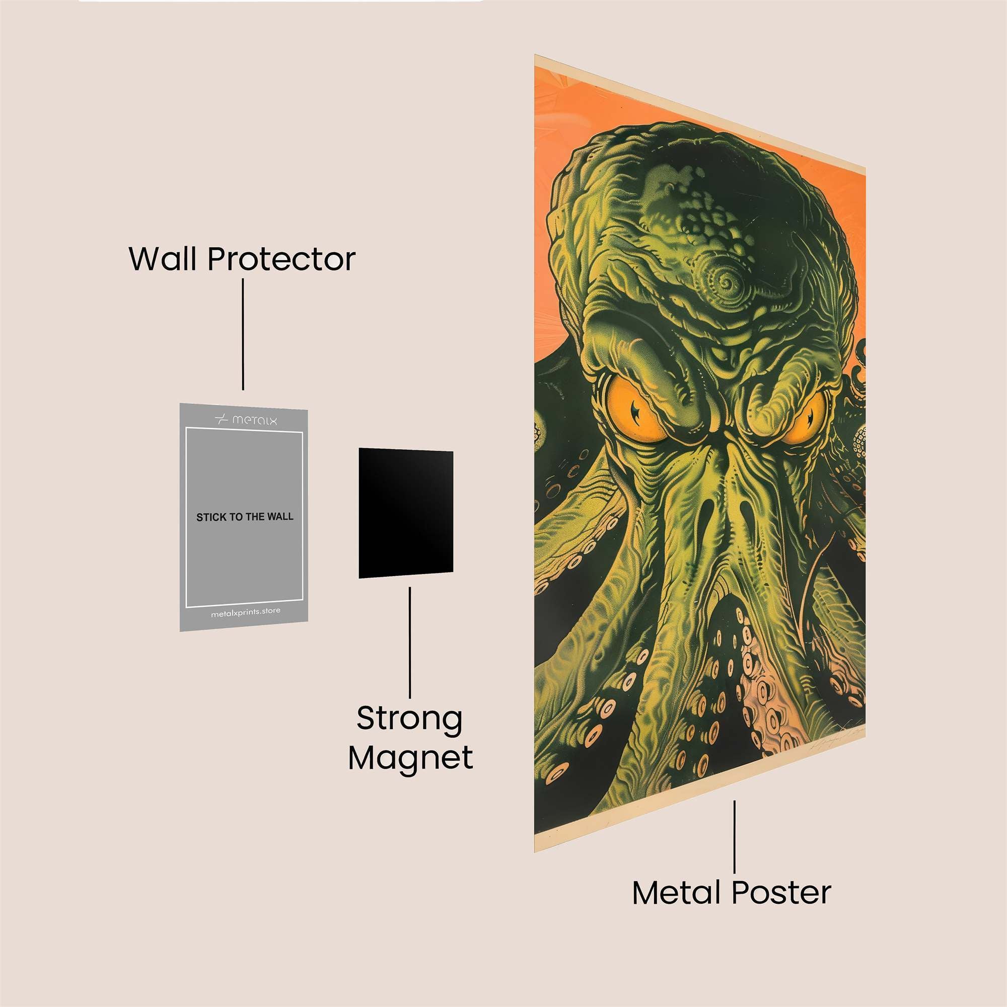 Cthulhu Menace Safe Wall Magnetic / M