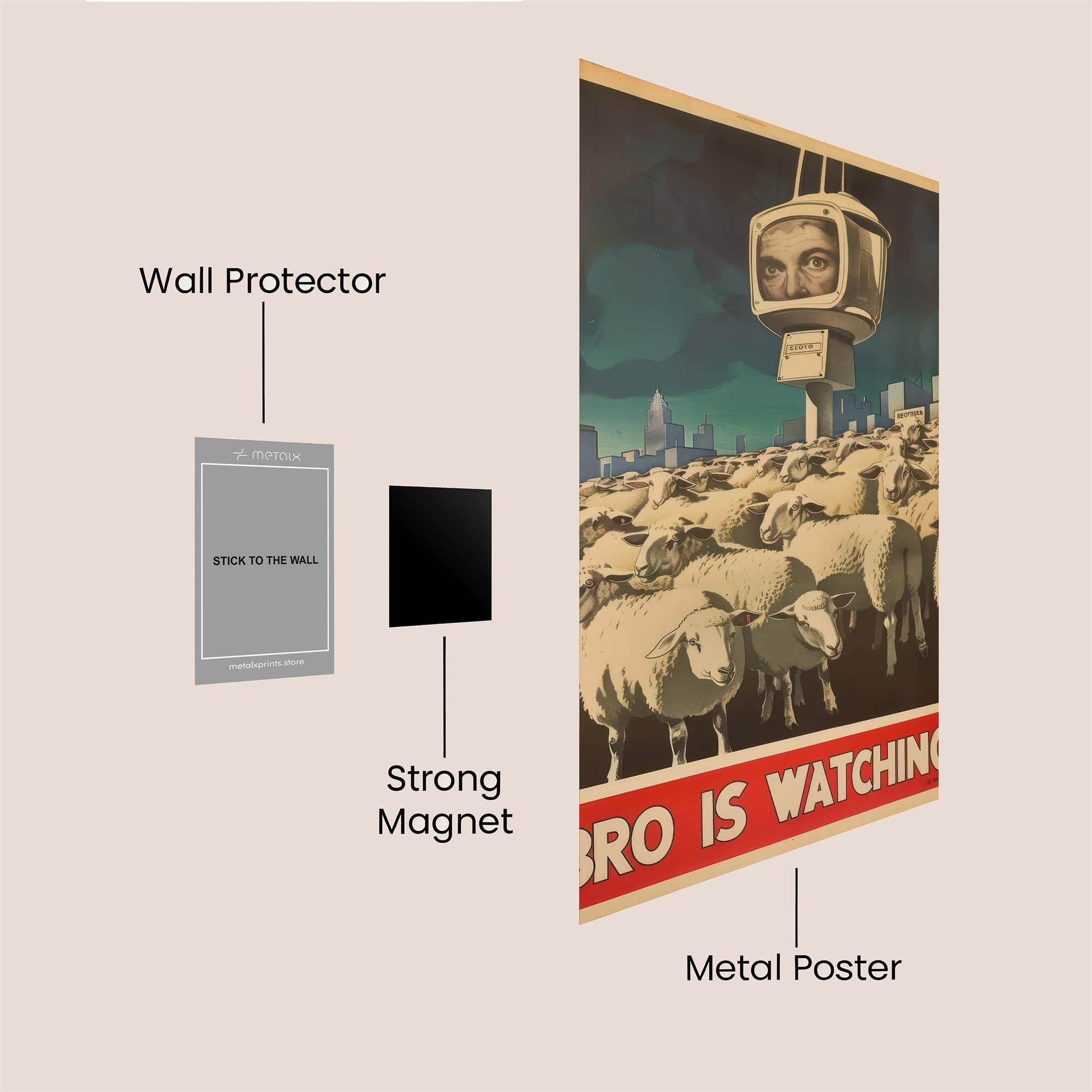 Sheep Control Safe Wall Magnetic / M
