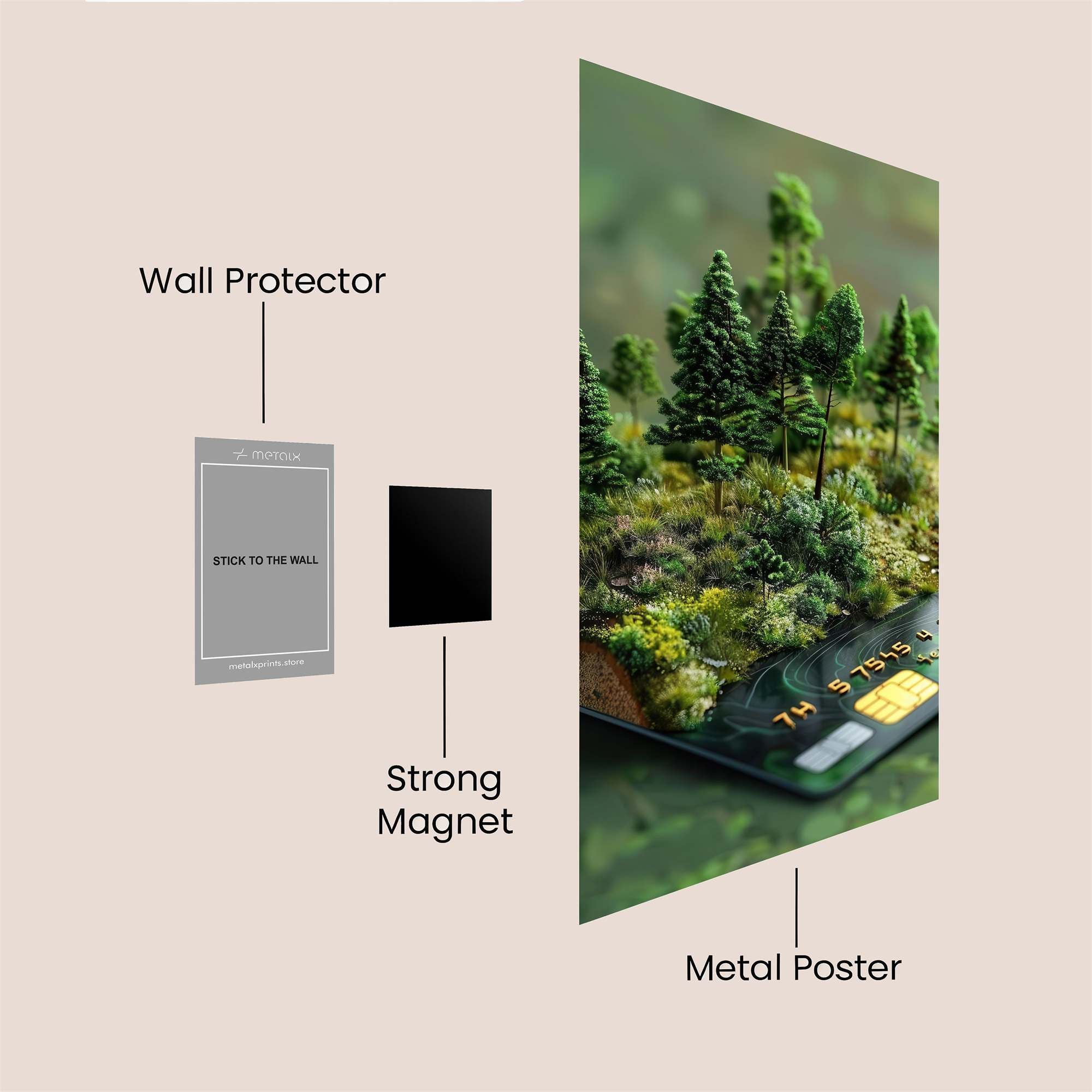 Forest Serenity Safe Wall Magnetic / M
