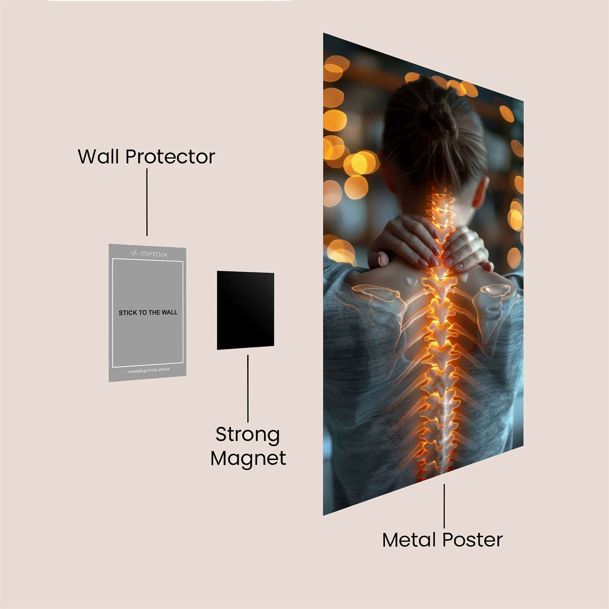 Spine Serenity Safe Wall Magnetic / M