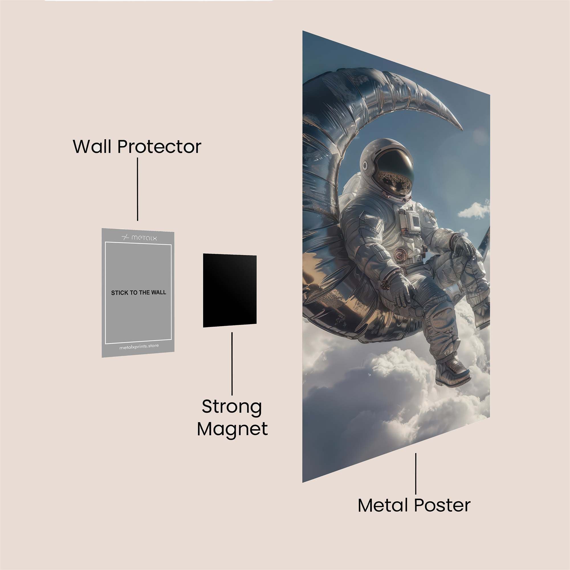 Astronaut Dream Safe Wall Magnetic / M
