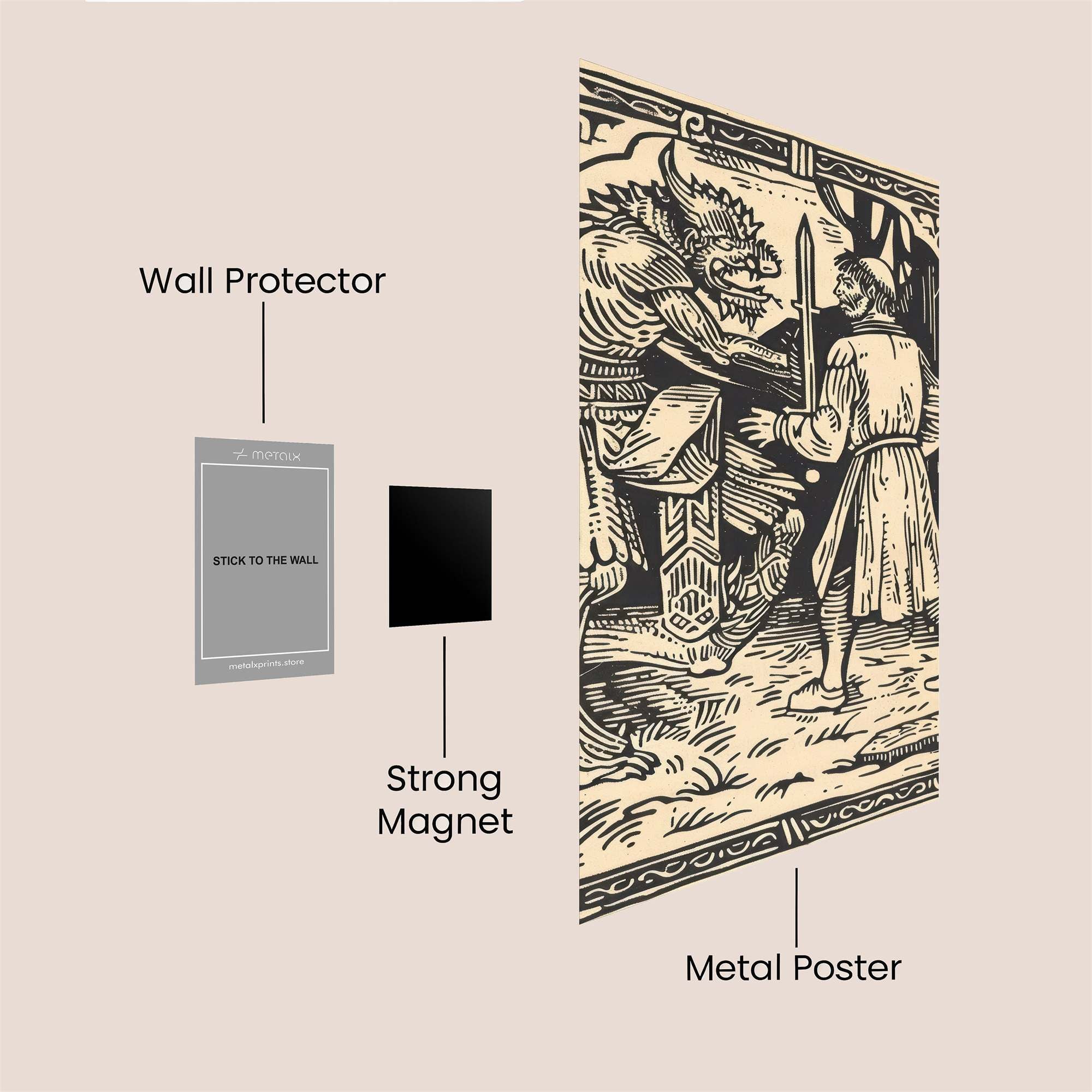 Dragon Duel Safe Wall Magnetic / M