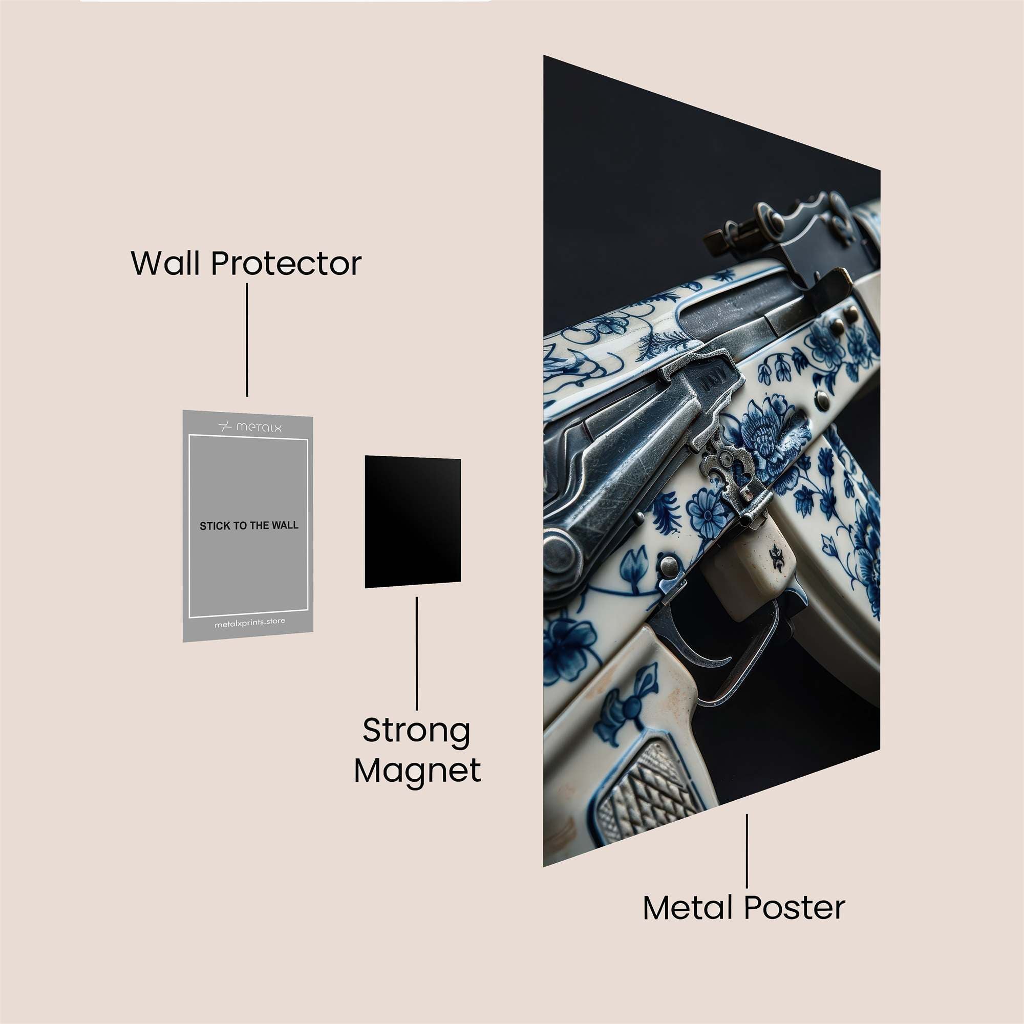 Floral Fury Safe Wall Magnetic / M