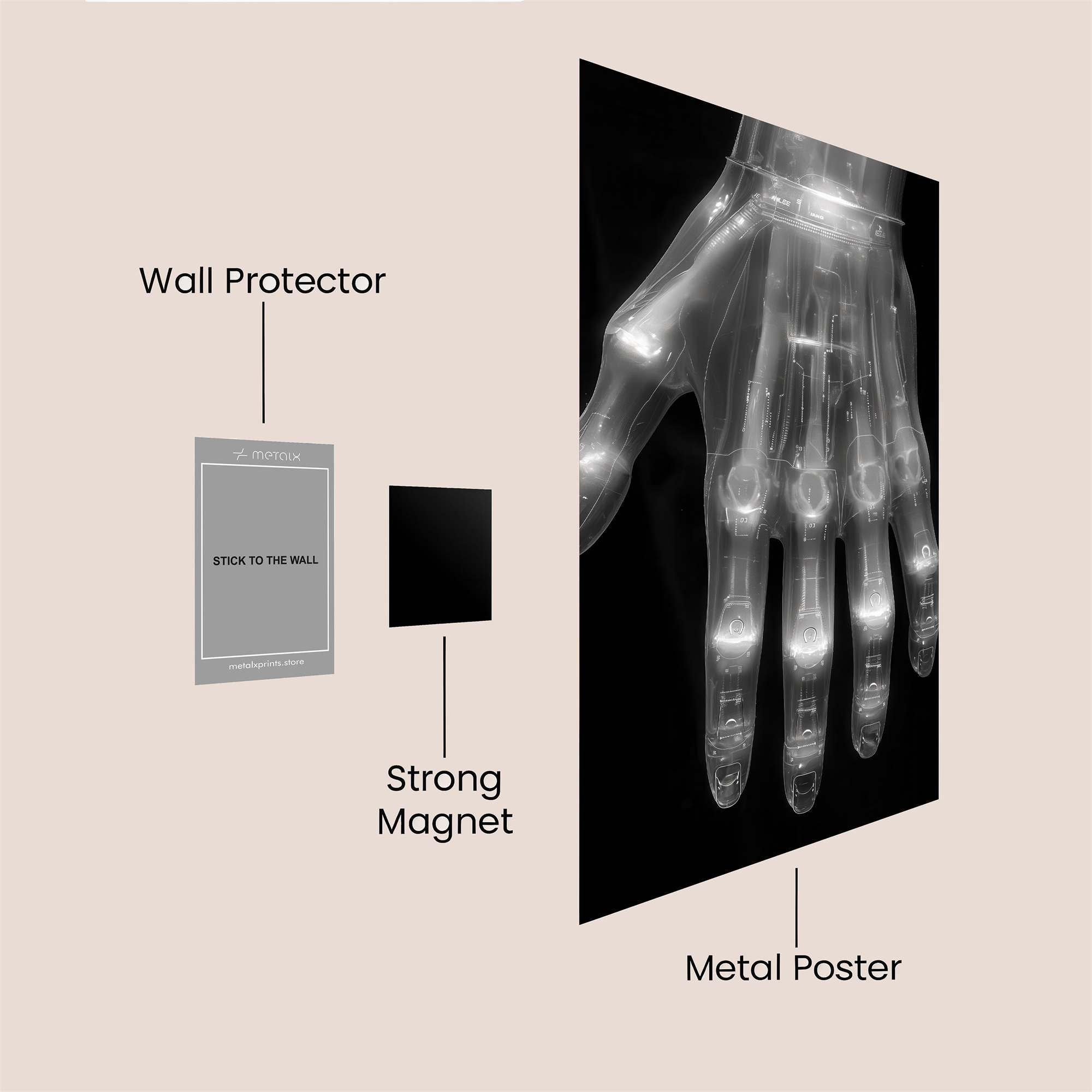 Hand Ethereal Safe Wall Magnetic / M
