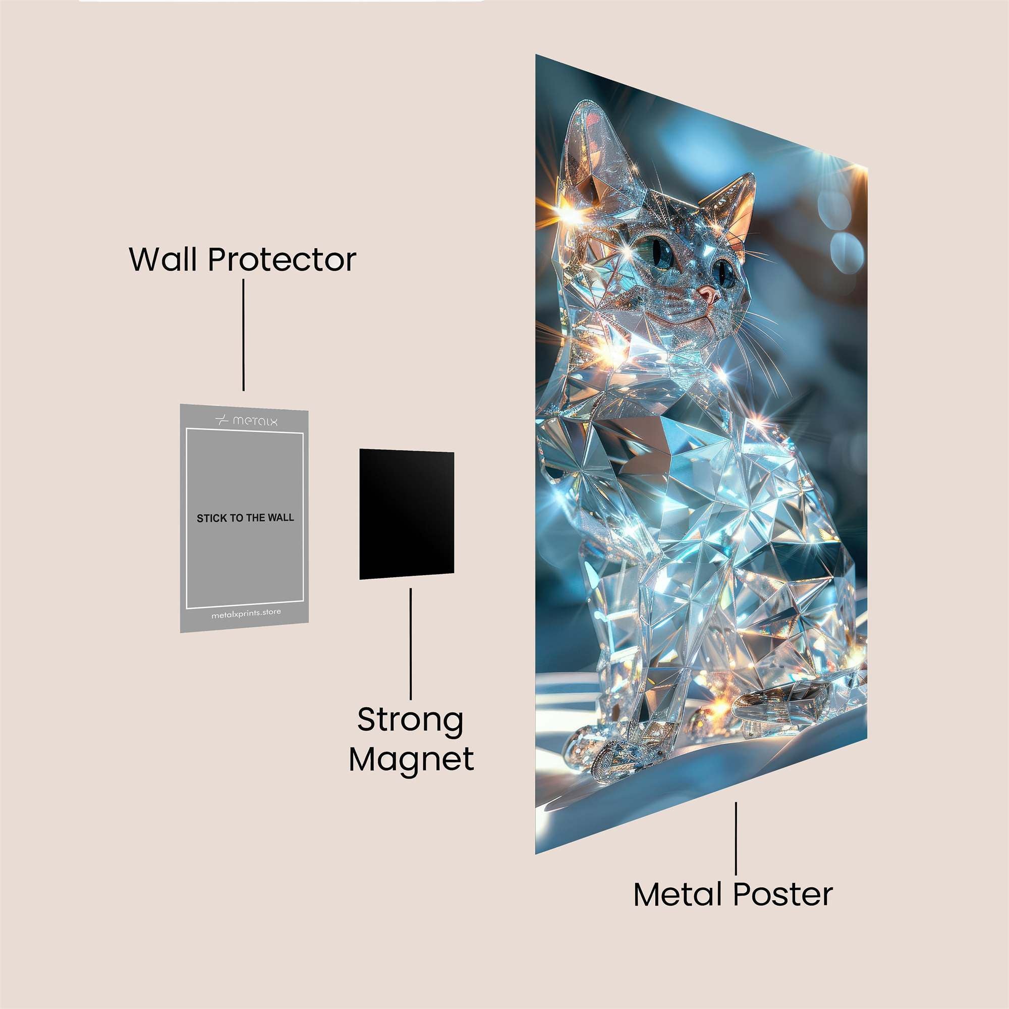 Crystal Serenity Safe Wall Magnetic / M