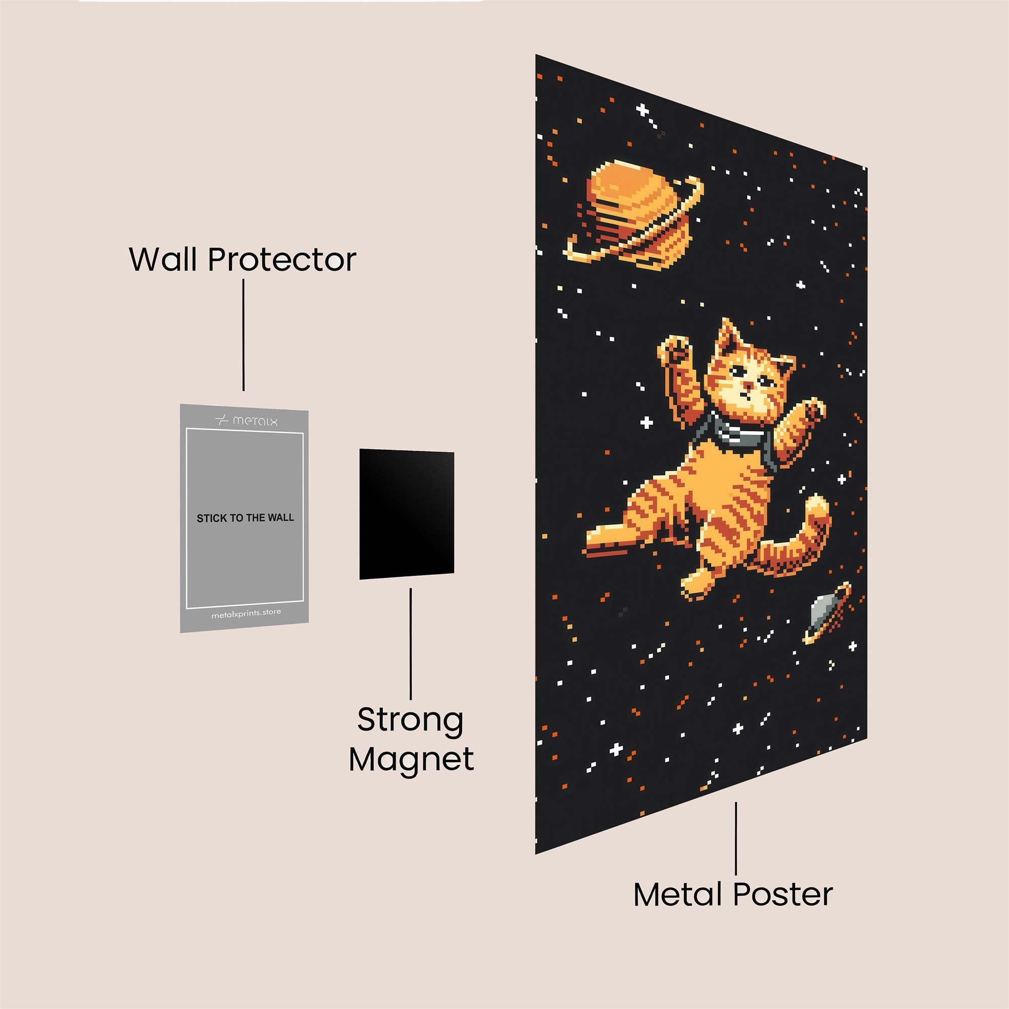 Cosmic Kitten Safe Wall Magnetic / M