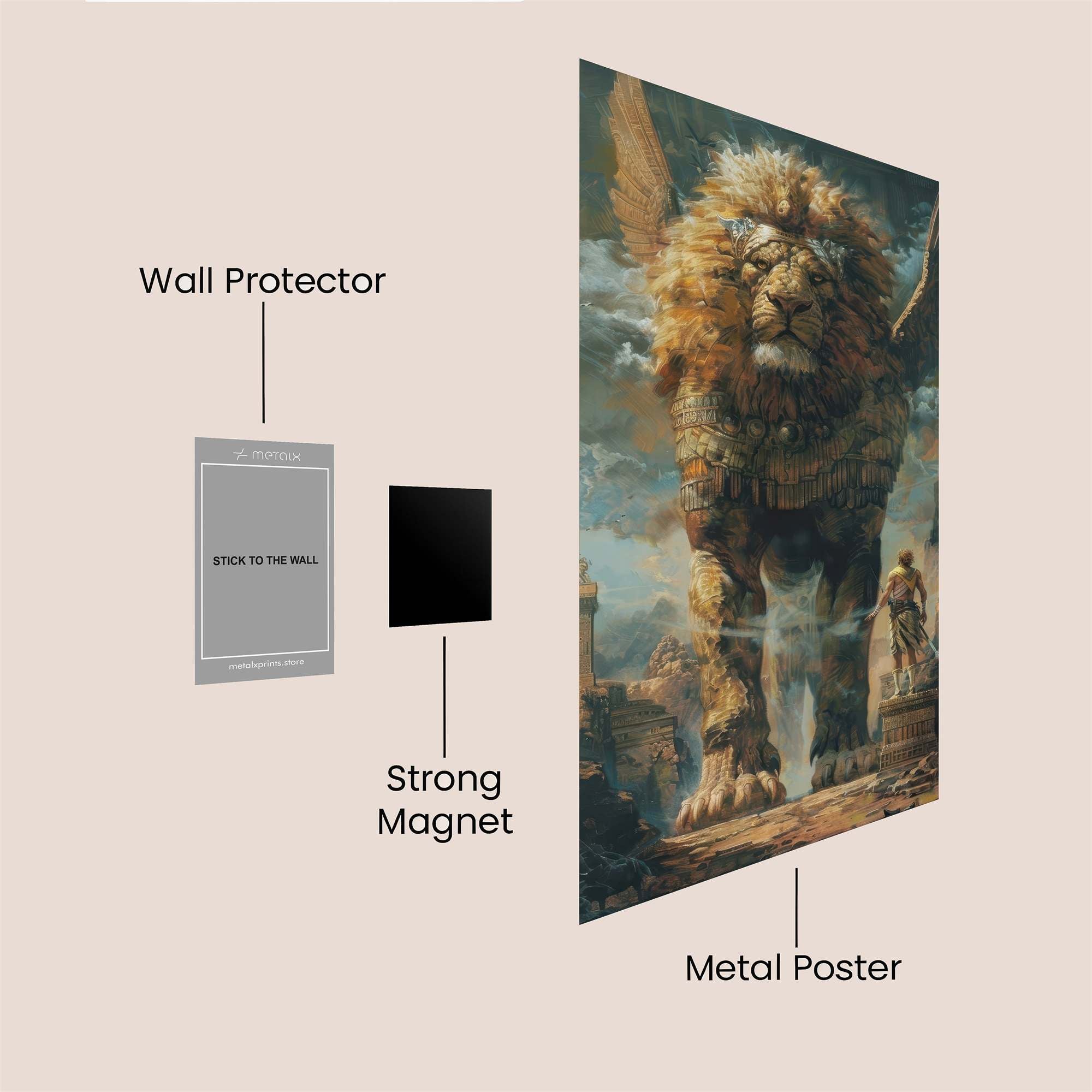 Lion Majestic Safe Wall Magnetic / M