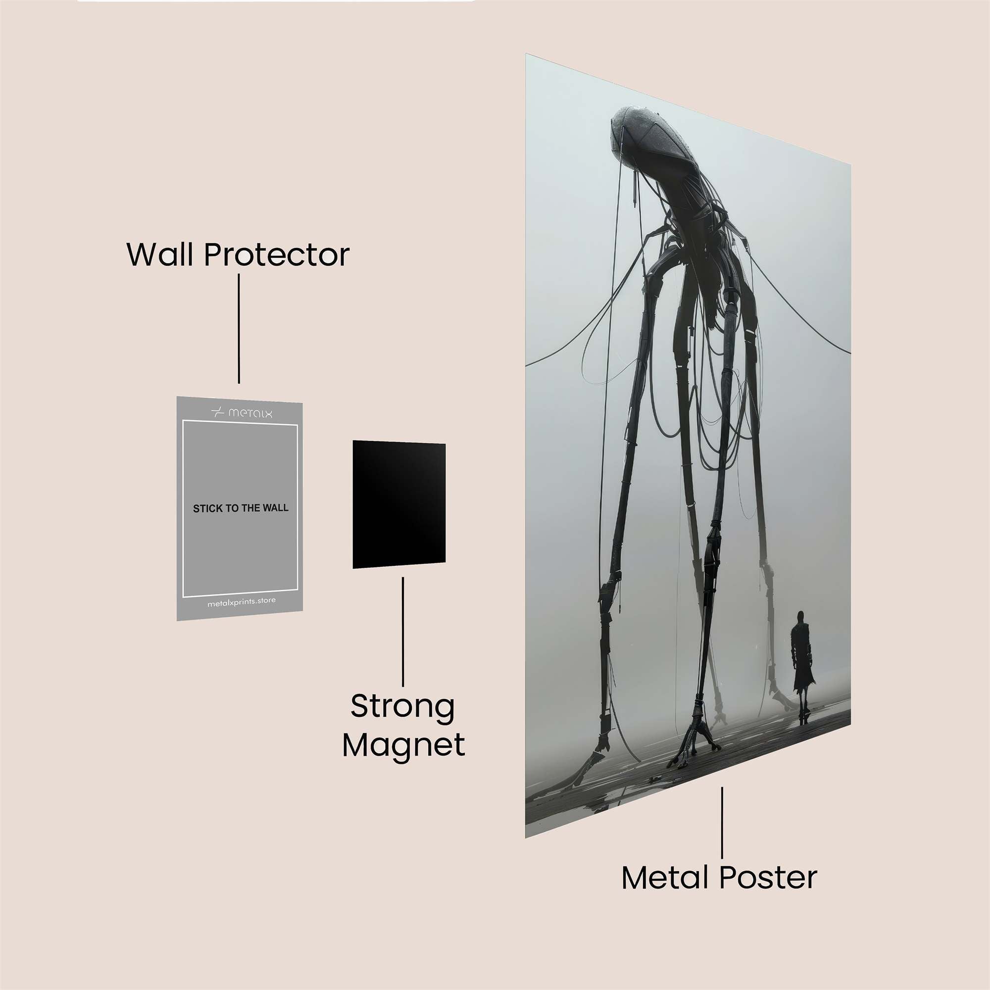 Tripod Terror Safe Wall Magnetic / M