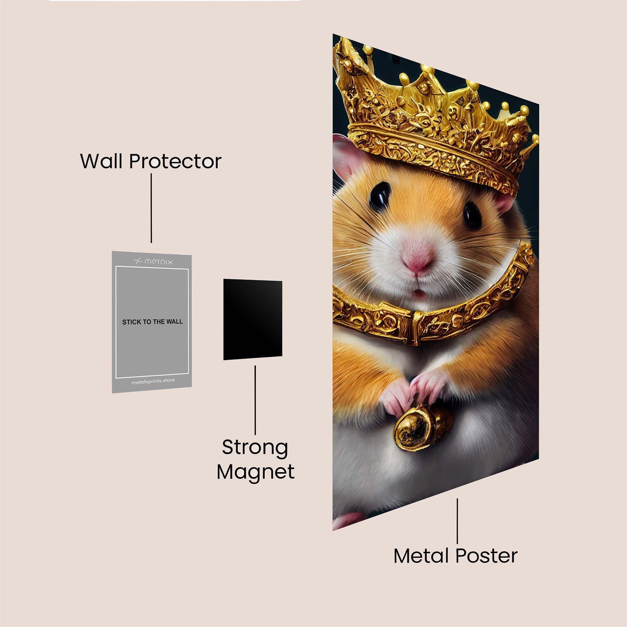 Hamster Royalty Safe Wall Magnetic / M