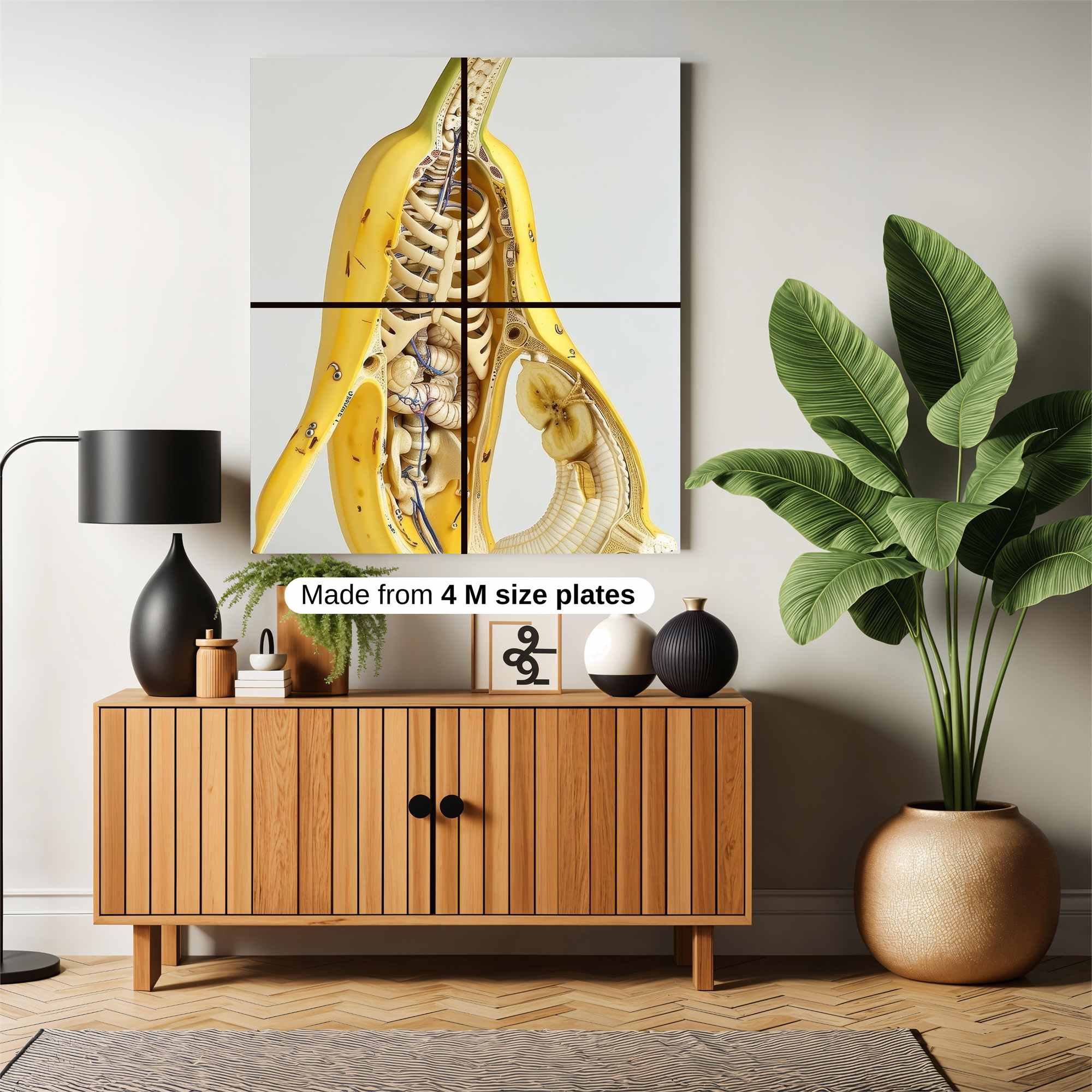 Banana Anatomy Safe Wall Magnetic / M