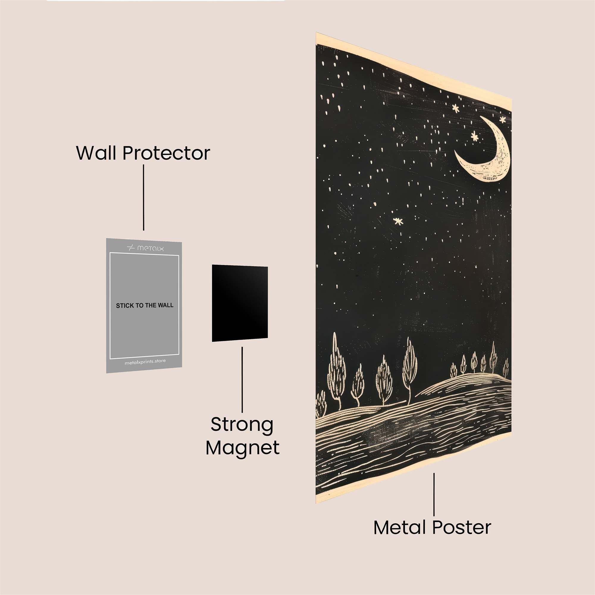 Moonlit Serenity Safe Wall Magnetic / M