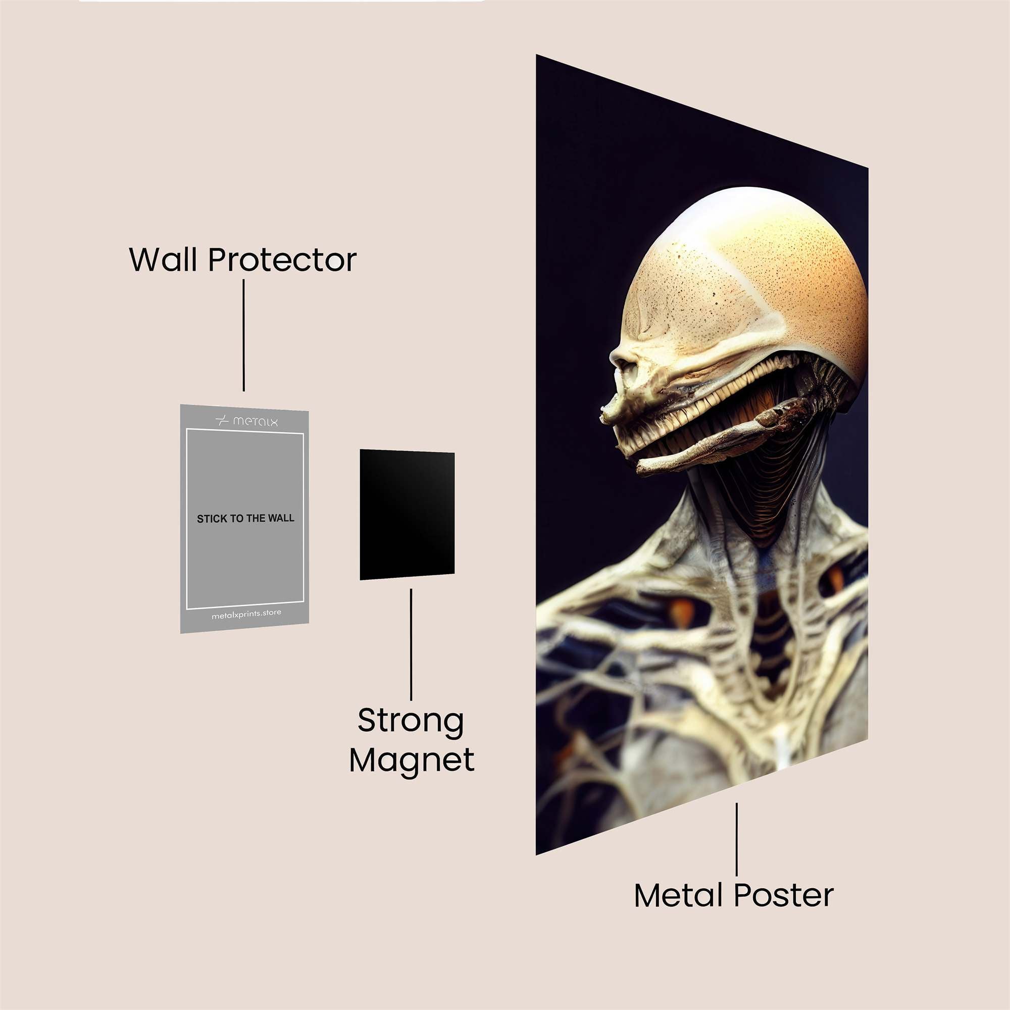 Xenomorph Eerie Safe Wall Magnetic / M