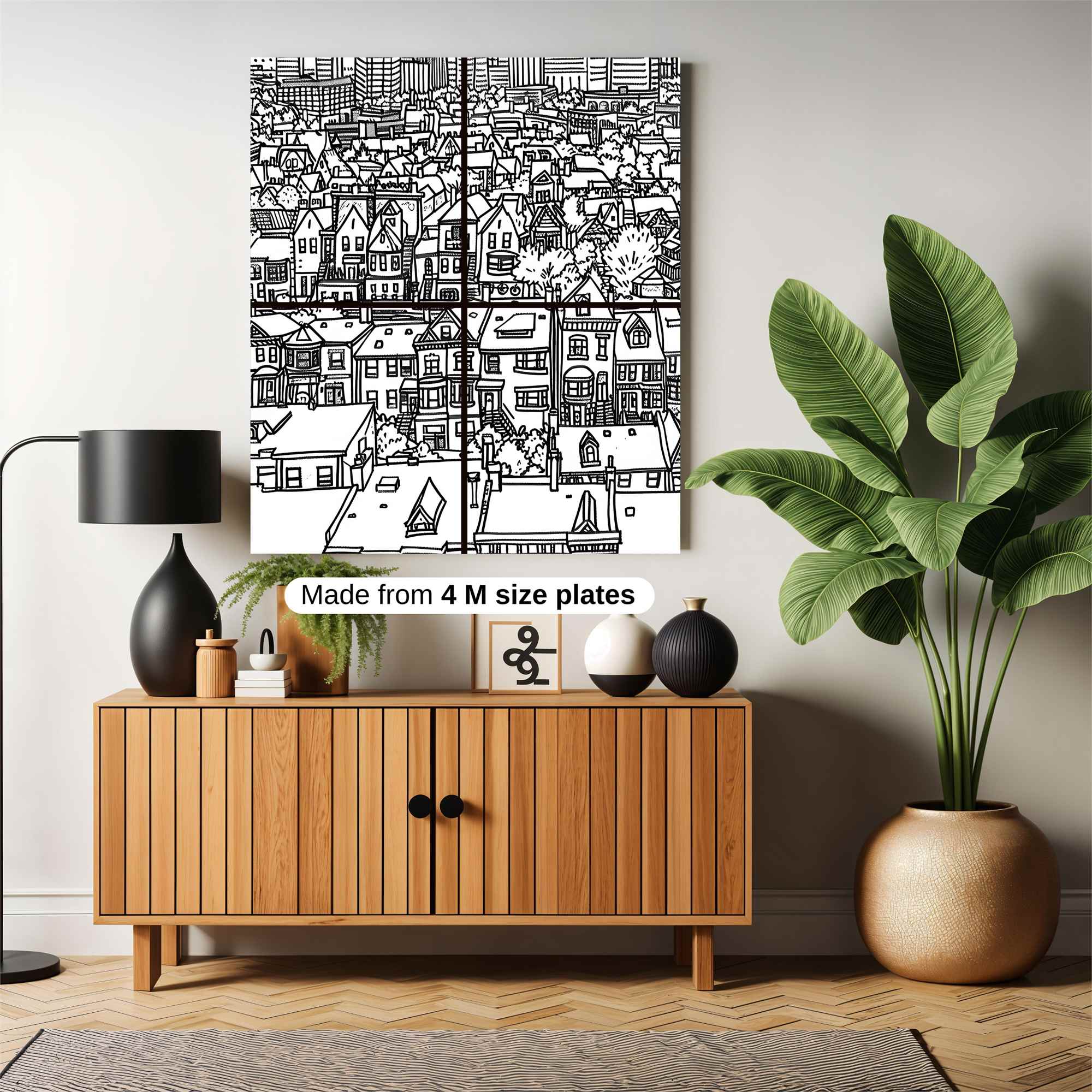 Cityscape Serenity Safe Wall Magnetic / M