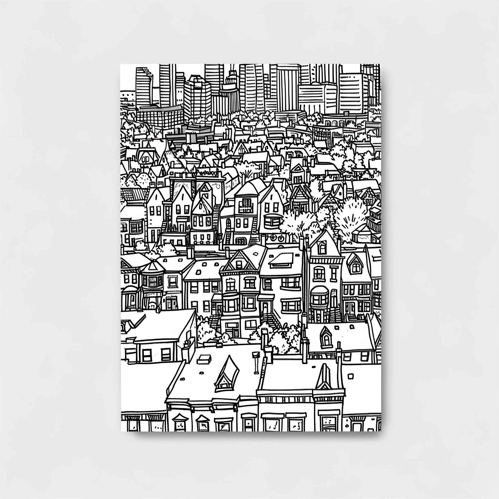 Cityscape Serenity Safe Wall Magnetic / M