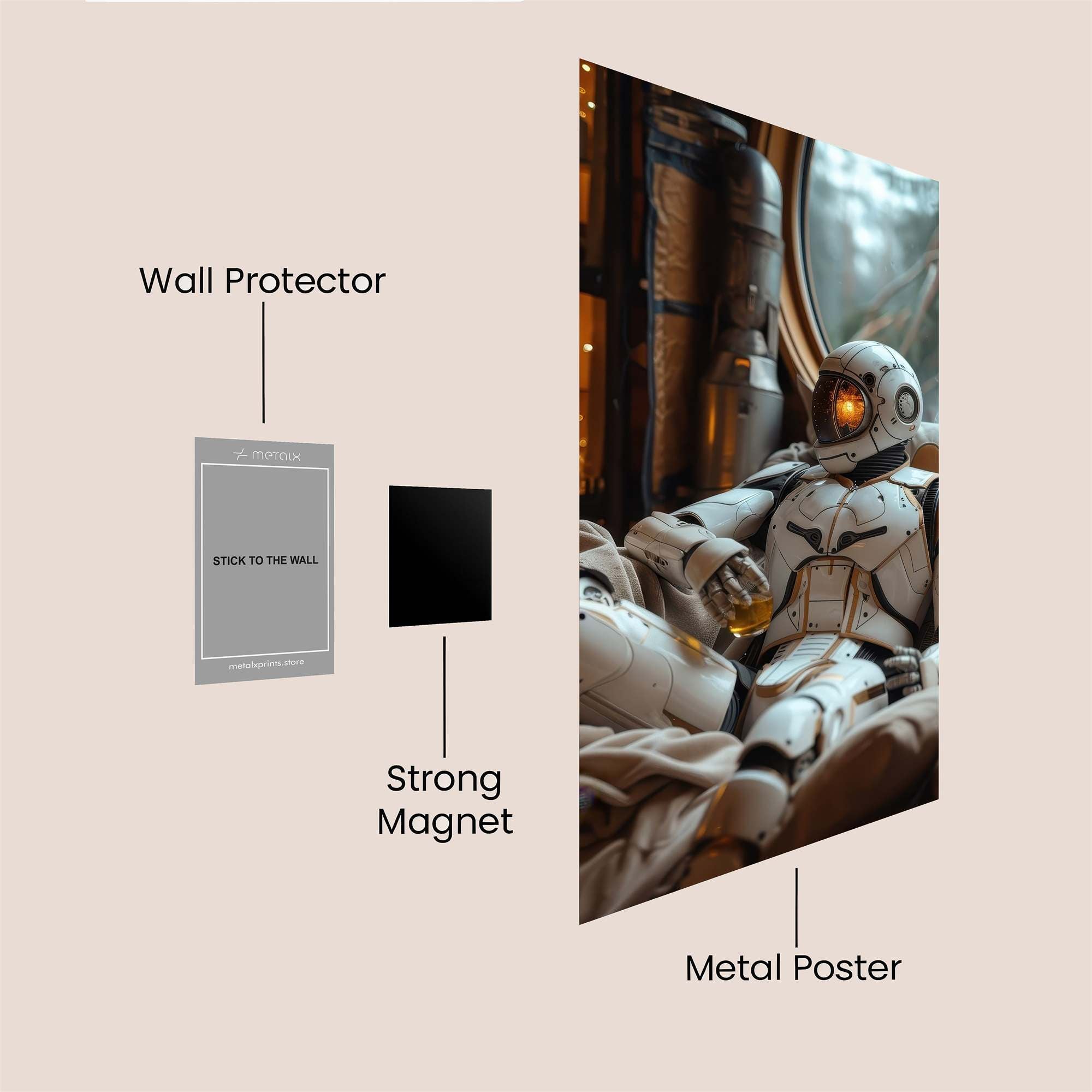 Robot Reflective Safe Wall Magnetic / M