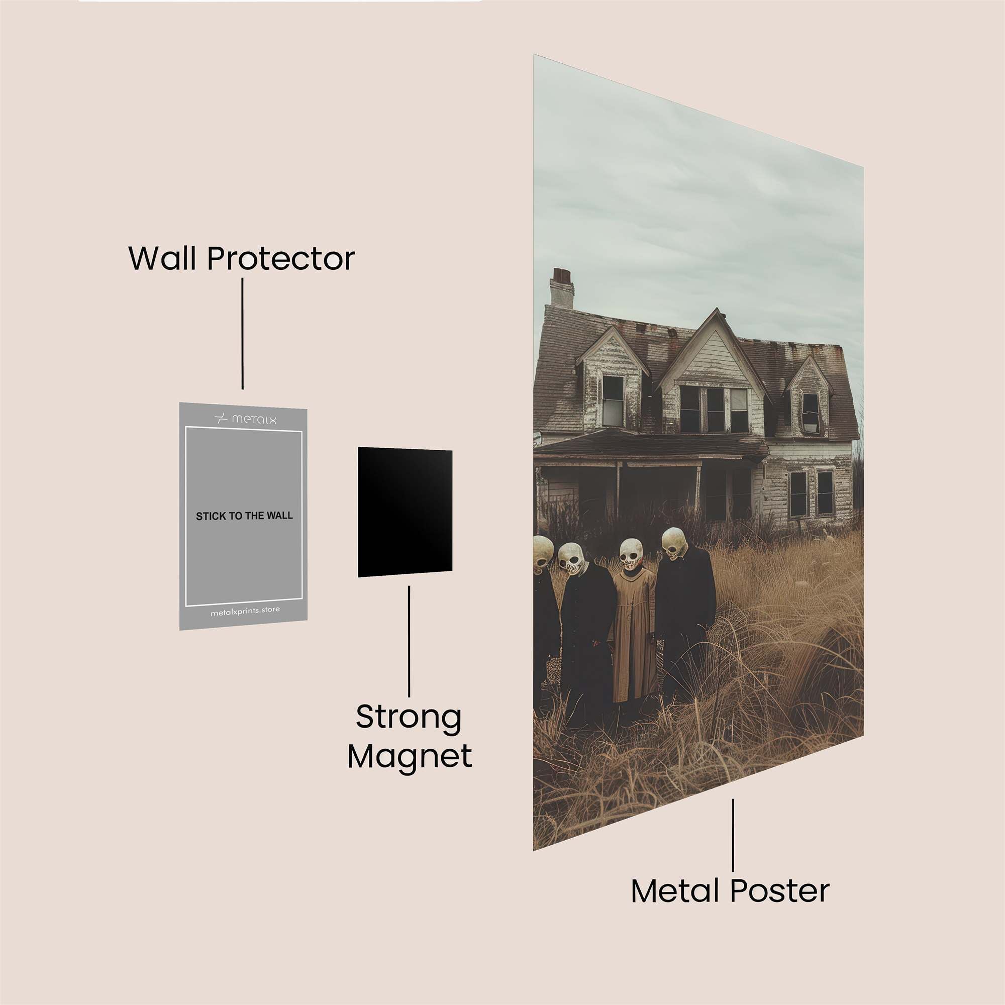Haunted Eerie Safe Wall Magnetic / M