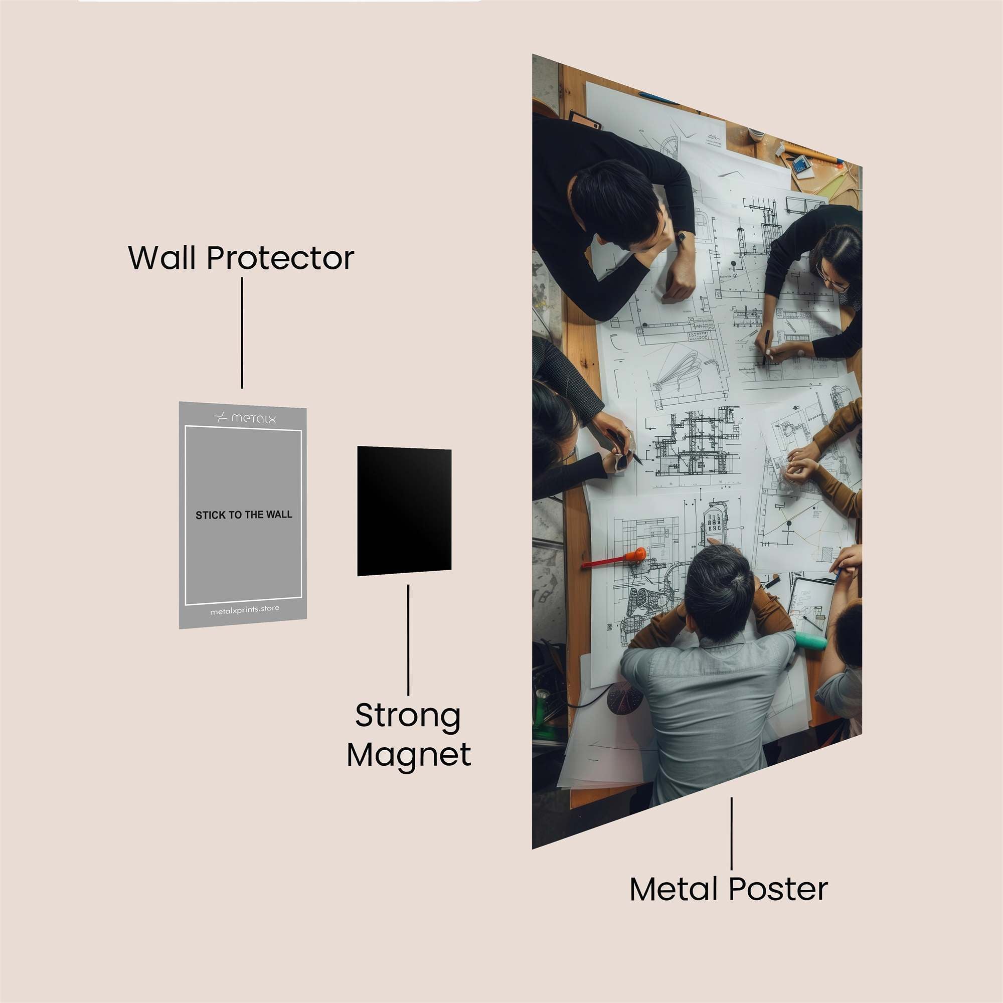 Blueprint Bliss Safe Wall Magnetic / M
